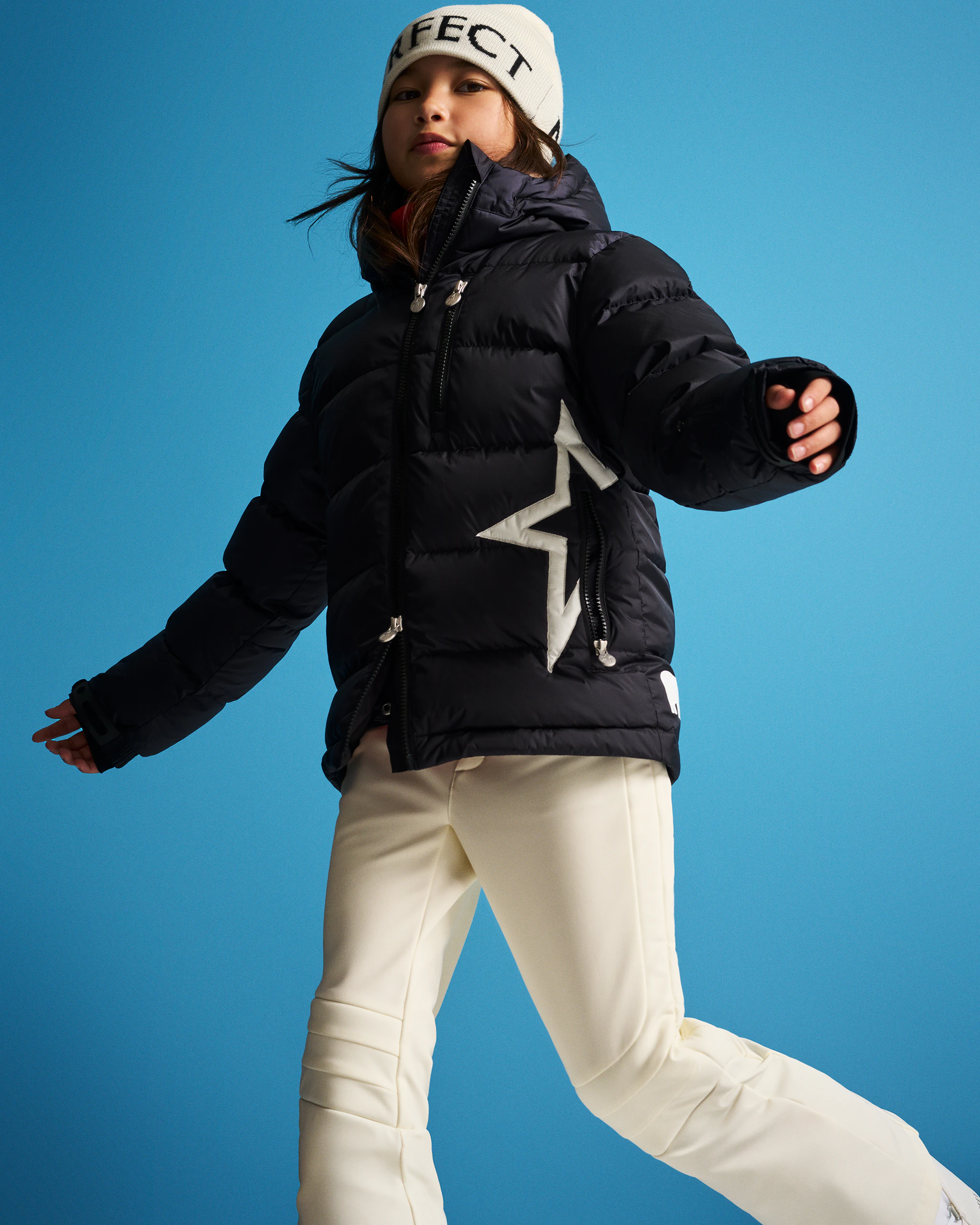 PERFECTMOMENT 6Y ピンクメタリック キッズ スキーウェア ダウン Super Mojo Jacket | Perfect Moment