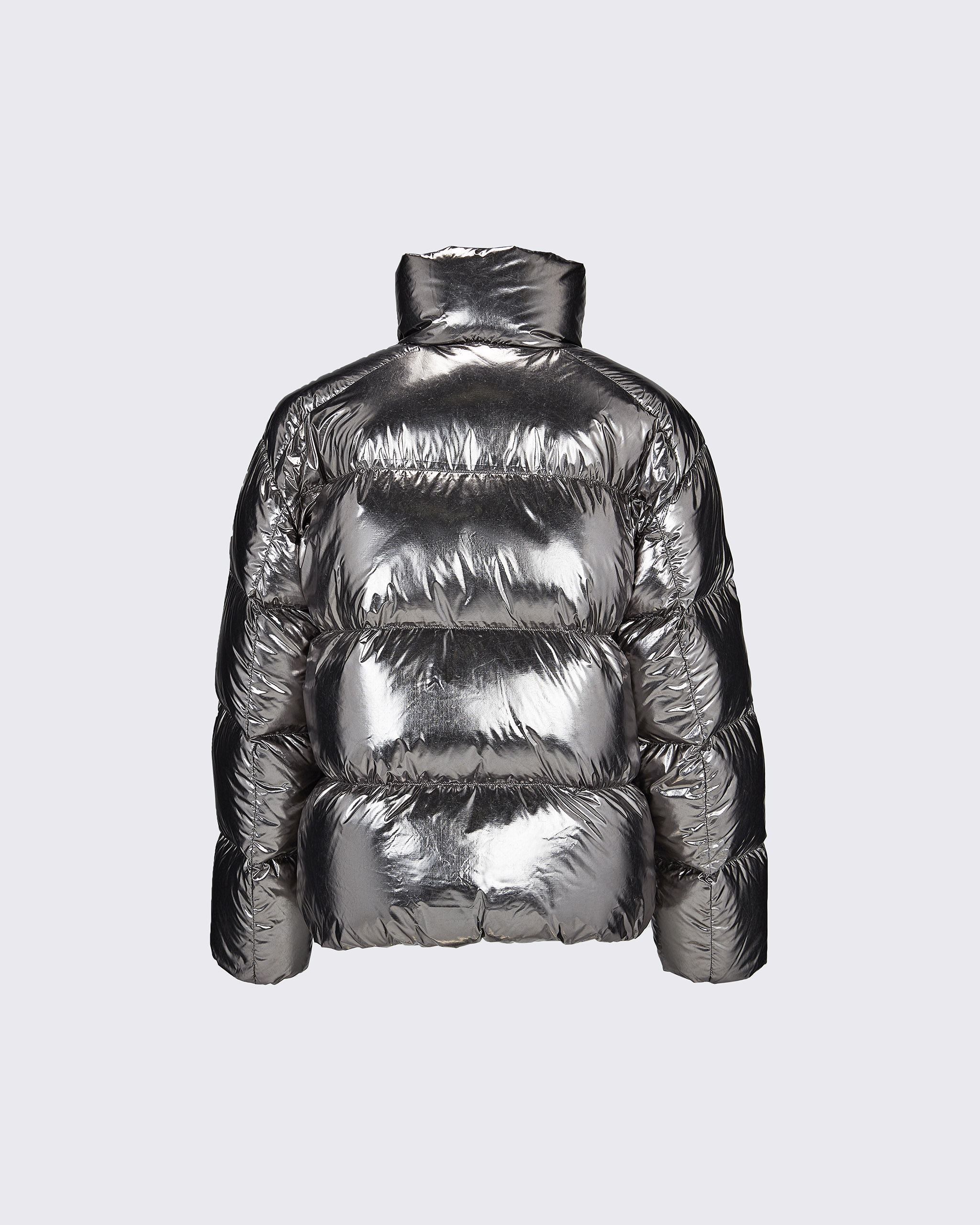 Metallic best sale padded jacket