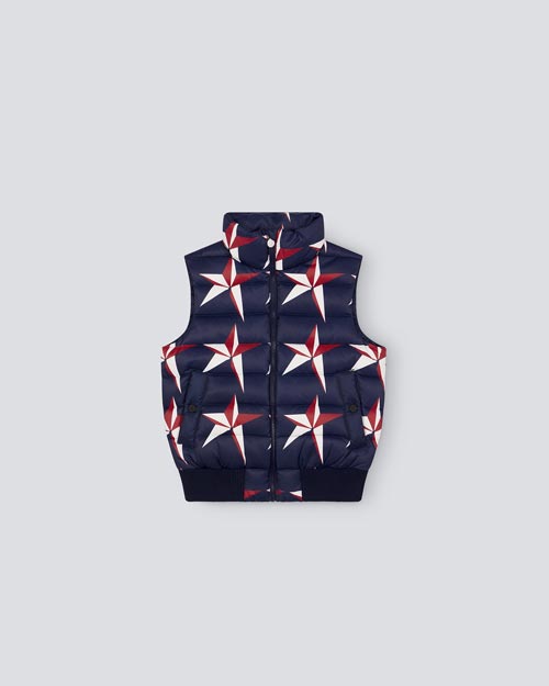 Perfect Moment Star Down Vest Y8 In Navy