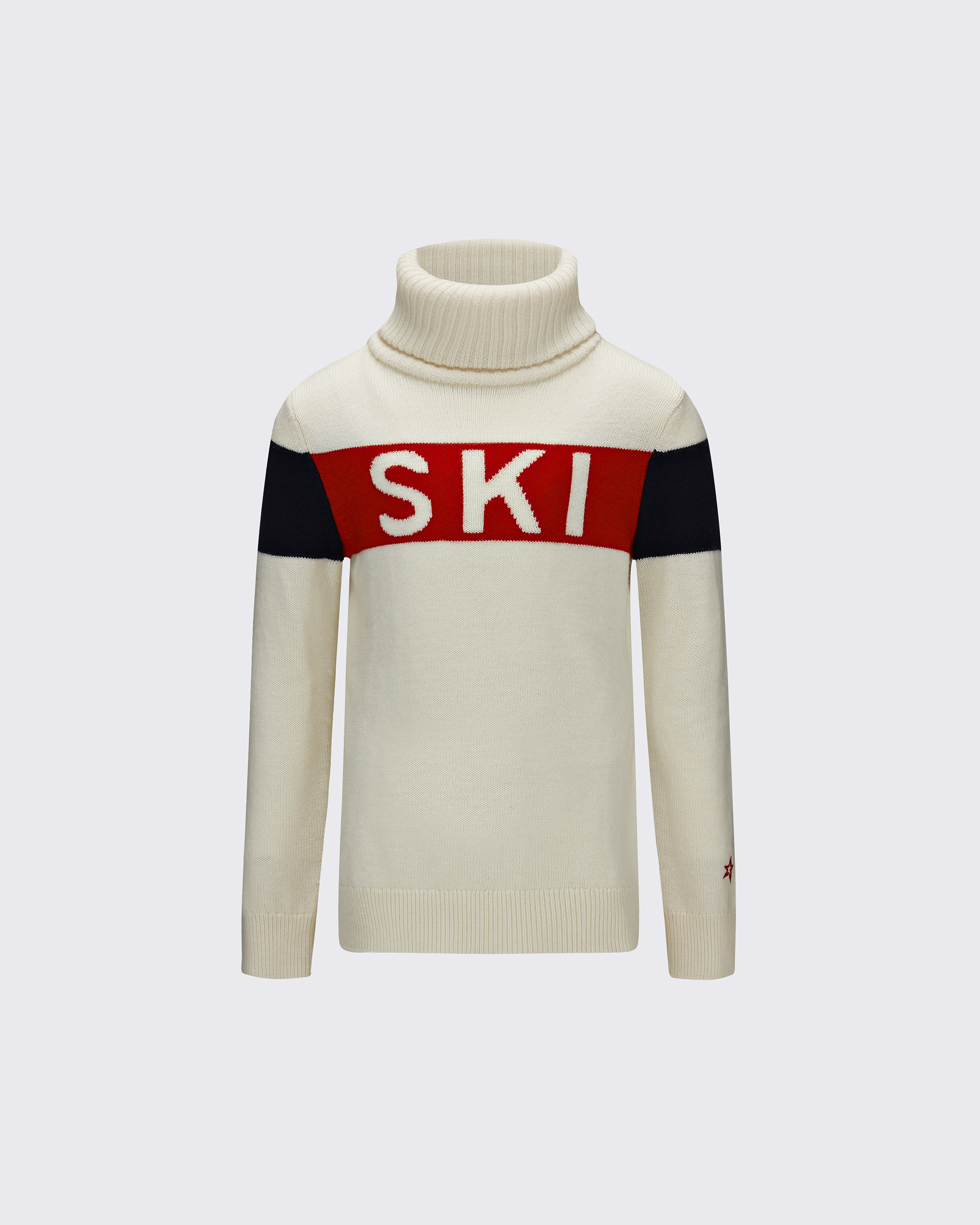 Shop Perfect Moment Ski Merino Wool Turtleneck In White