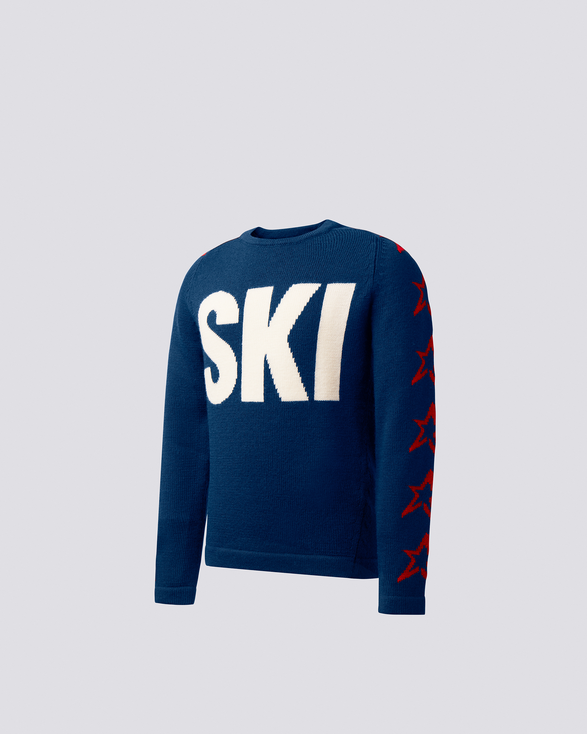 Shop Perfect Moment Ski Merino Wool Sweater Y12 In Navy-red