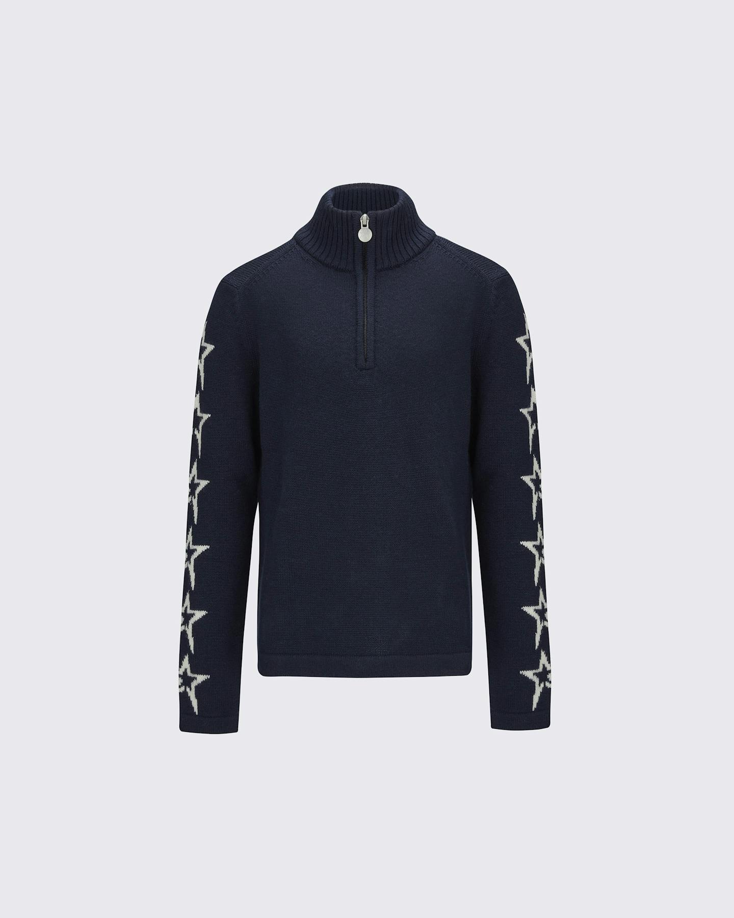 Star Merino Wool Half Zip Sweater 0