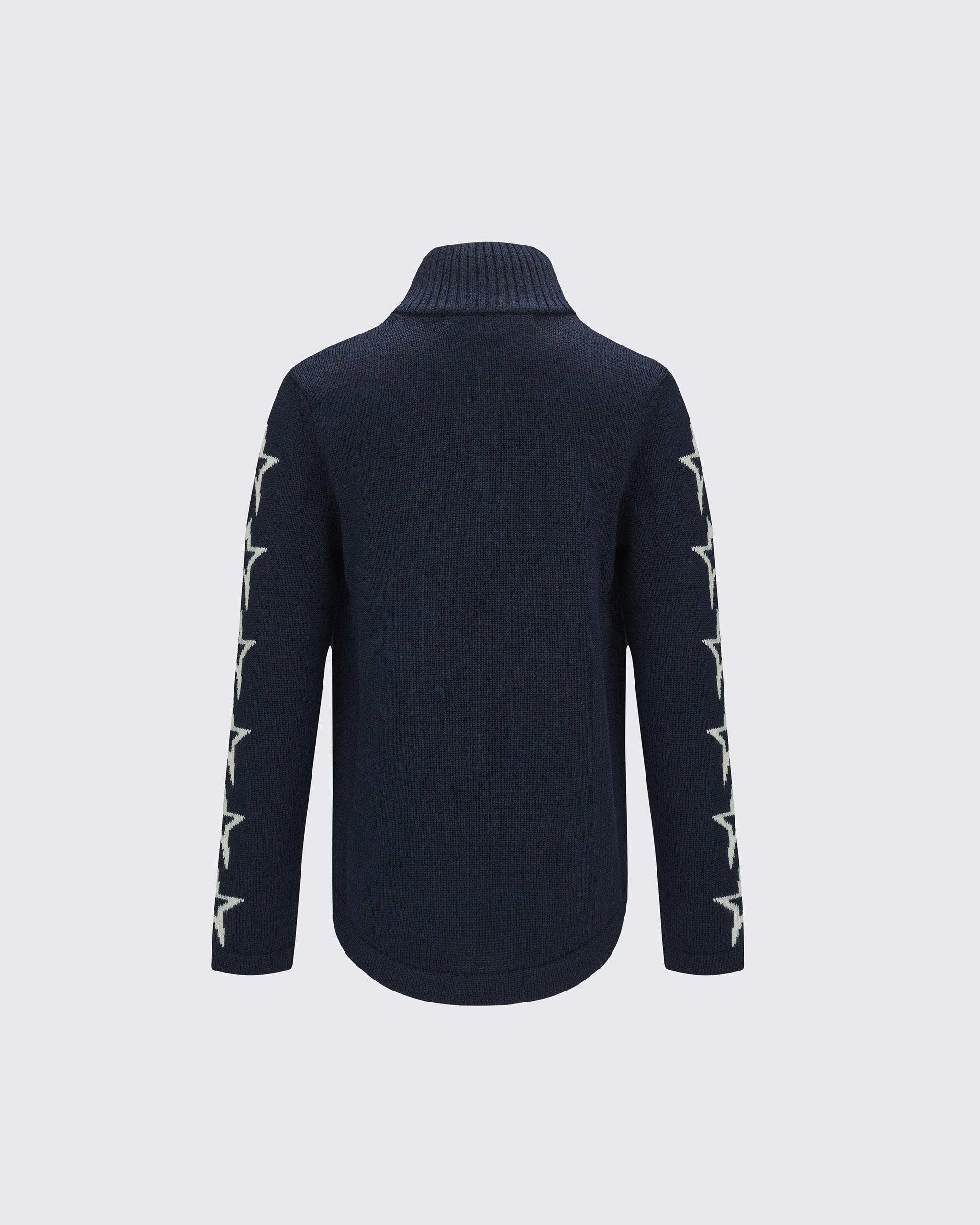Star Merino Wool Half Zip Sweater 1