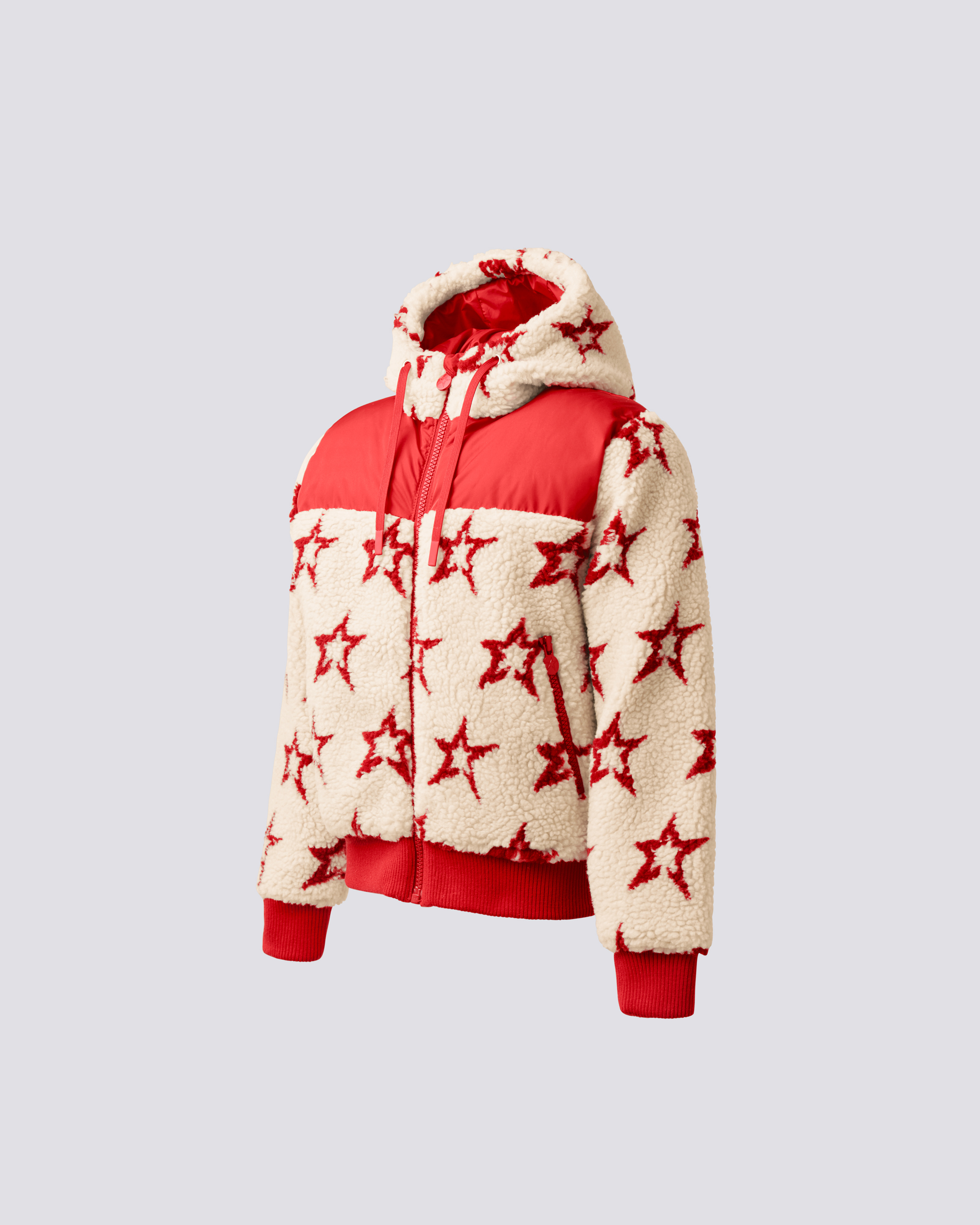 Shop Perfect Moment Oslo Hoodie Y6 In White-red-starlight-print
