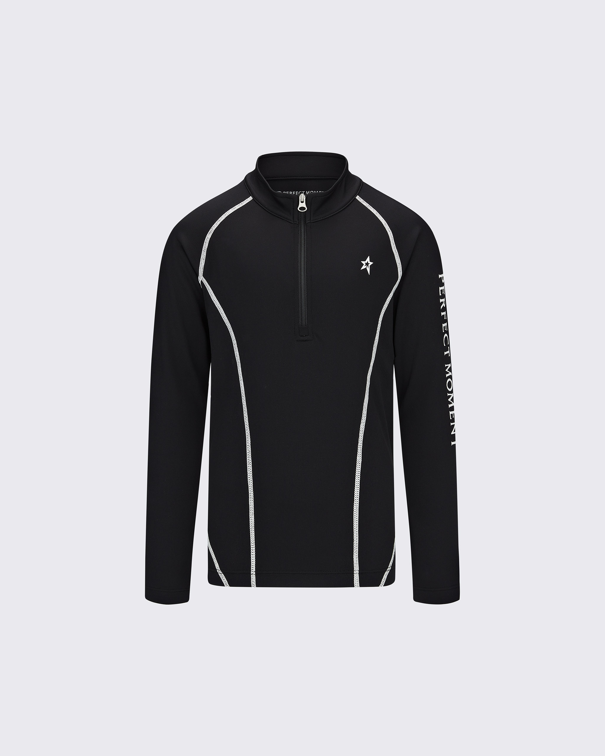 Shop Perfect Moment Thermal Half Zip In Black