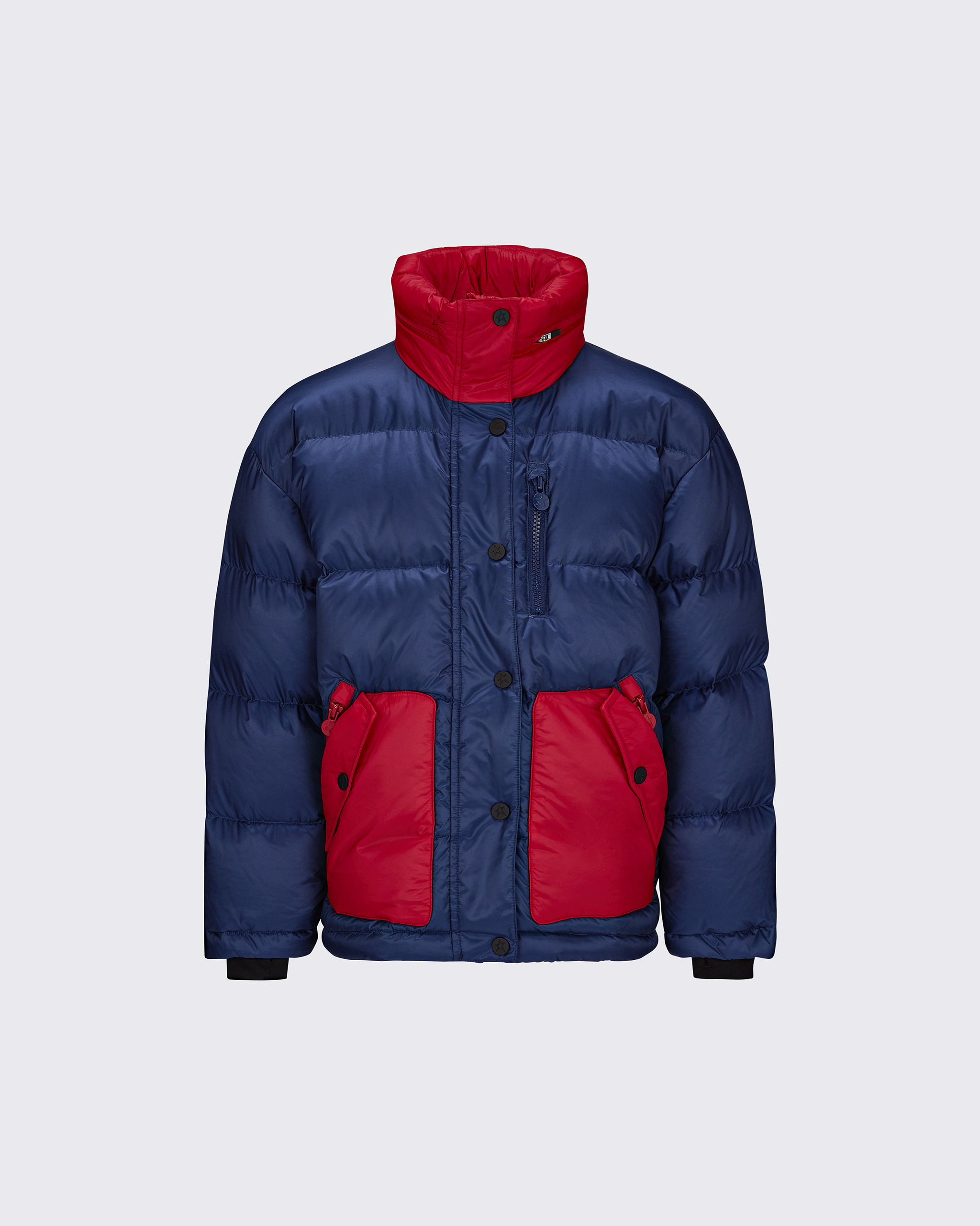 Perfect Moment Maes Quilted Down Jacket In Navy