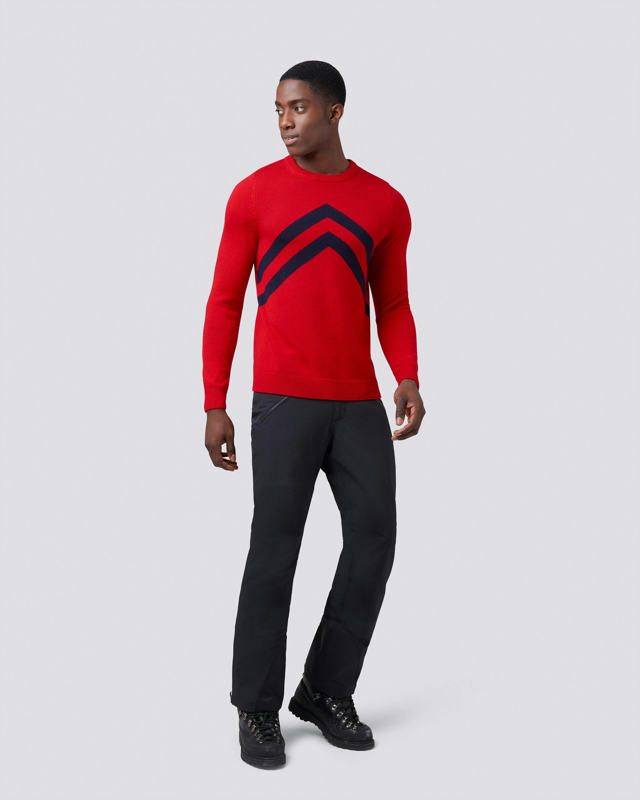 Chevron Stripe Crewneck Sweater 1