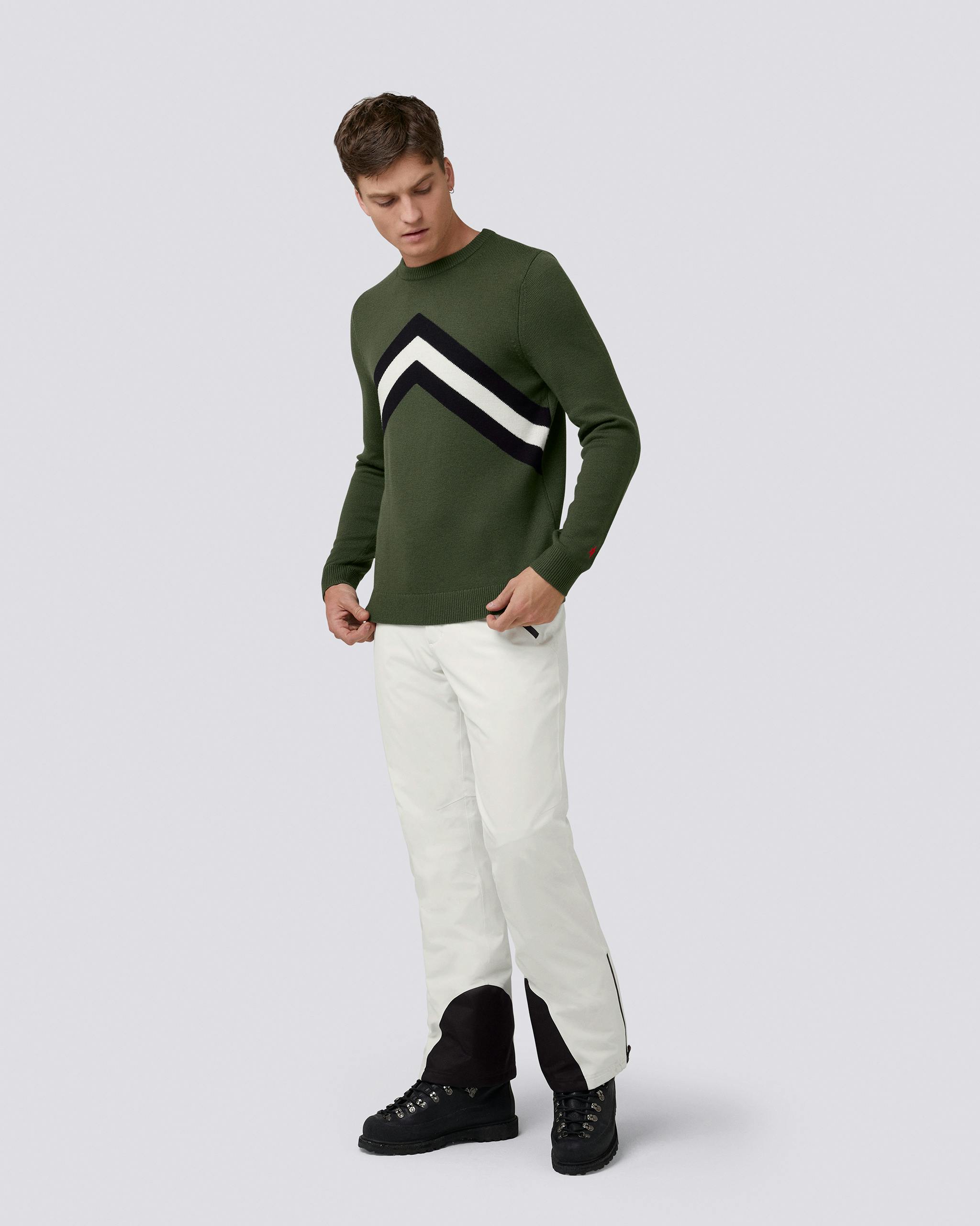 Chevron Stripe Merino Wool Sweater 0