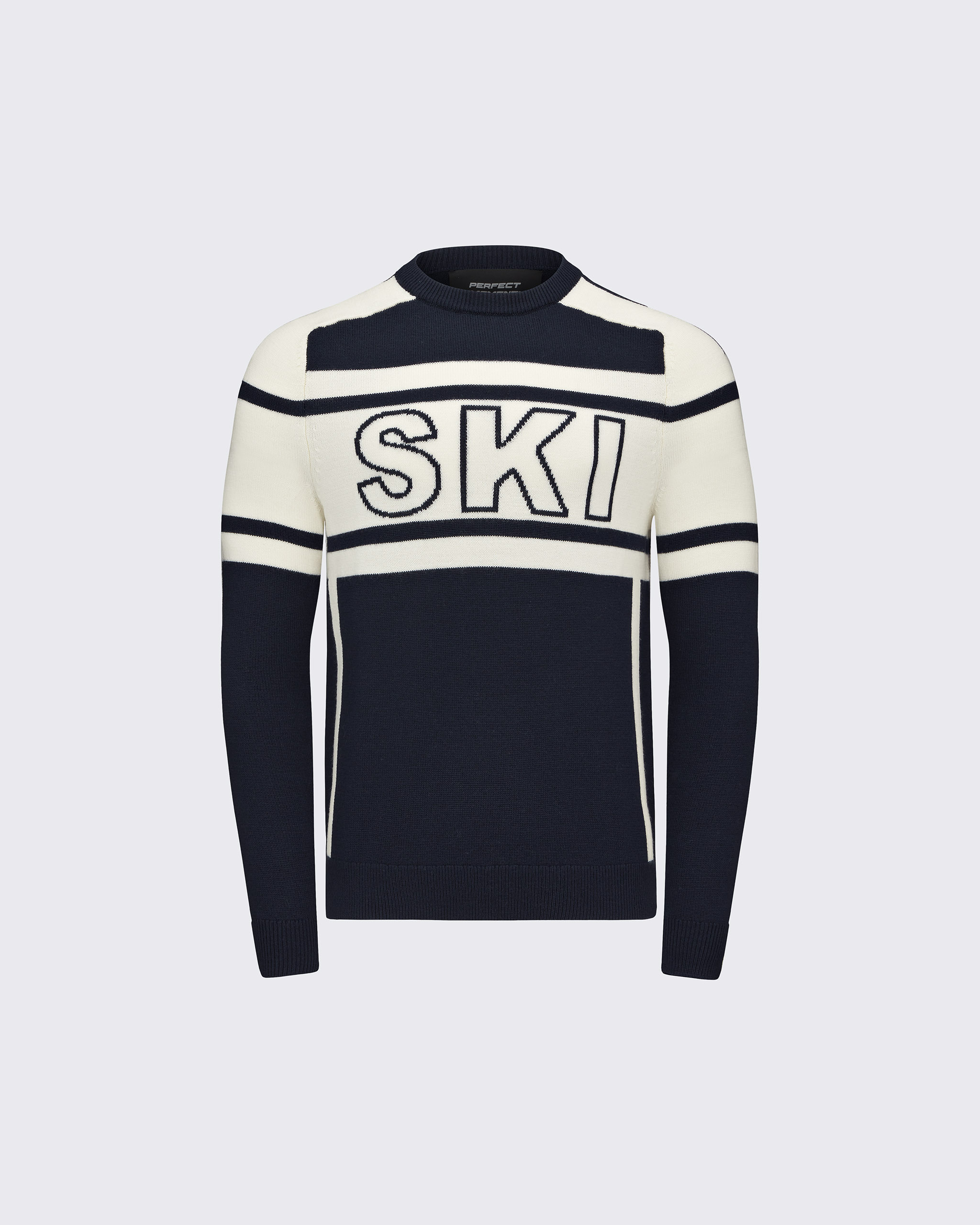 Shop Perfect Moment Ski Merino Wool Sweater Xxl In Navy
