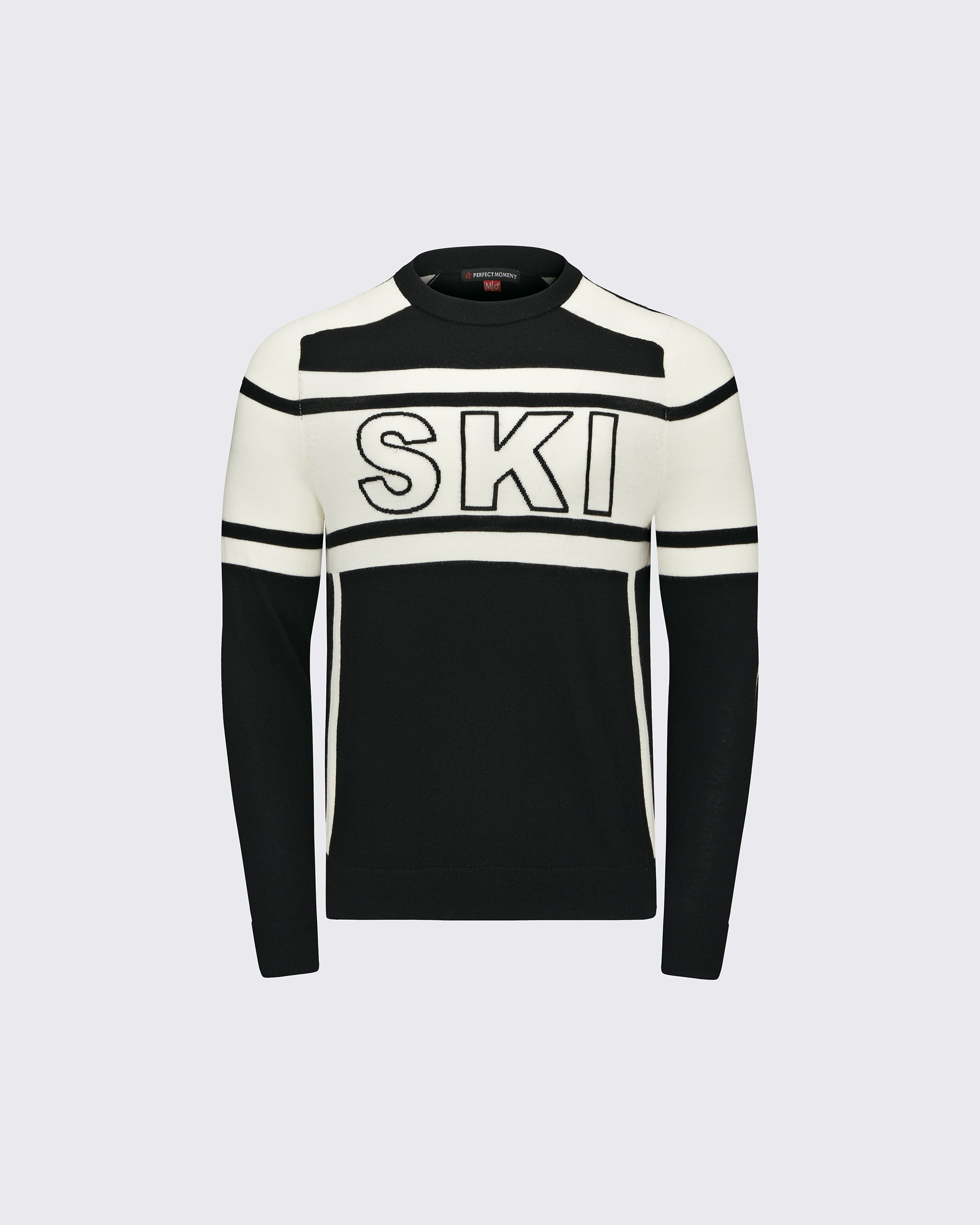 Shop Perfect Moment Ski Merino Wool Sweater In Black