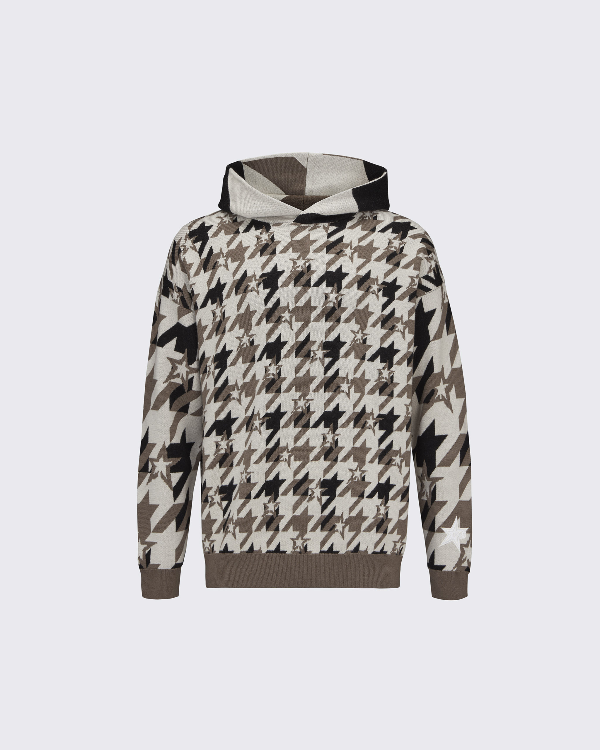Perfect Moment Pm X Boss Knit Hoodie Xl In Falcon-houndstooth