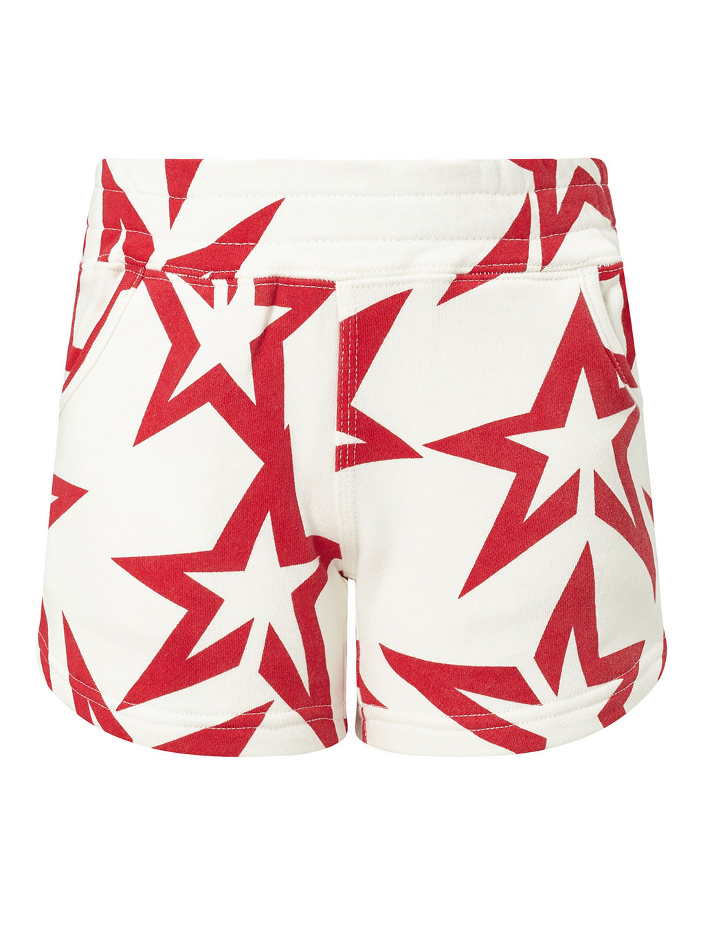 Perfect Moment Starlight Shorts Y8 In White-red-starlight-print