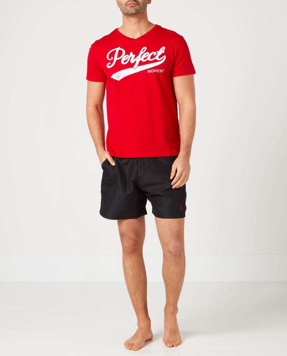Perfect Moment Super Star Board Shorts In Red