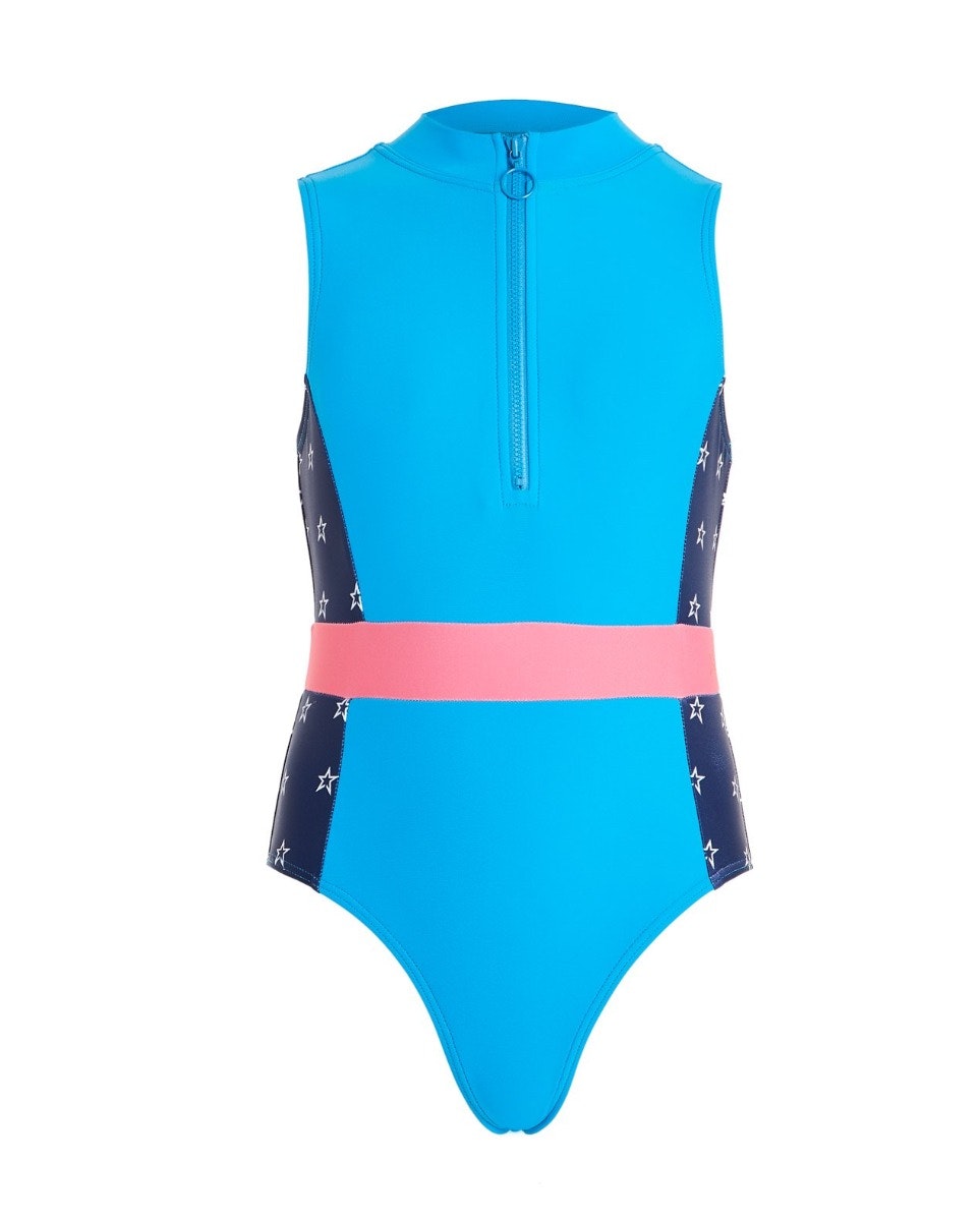 Star-print Panelled Swimsuit 0