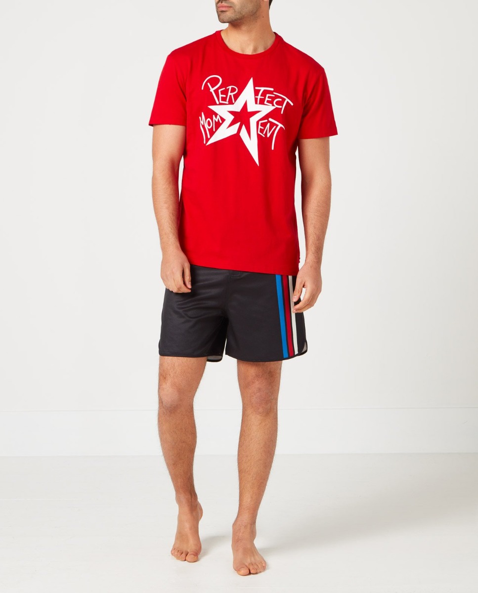 Perfect Moment Star-print Cotton Jersey T-shirt Xl In Red