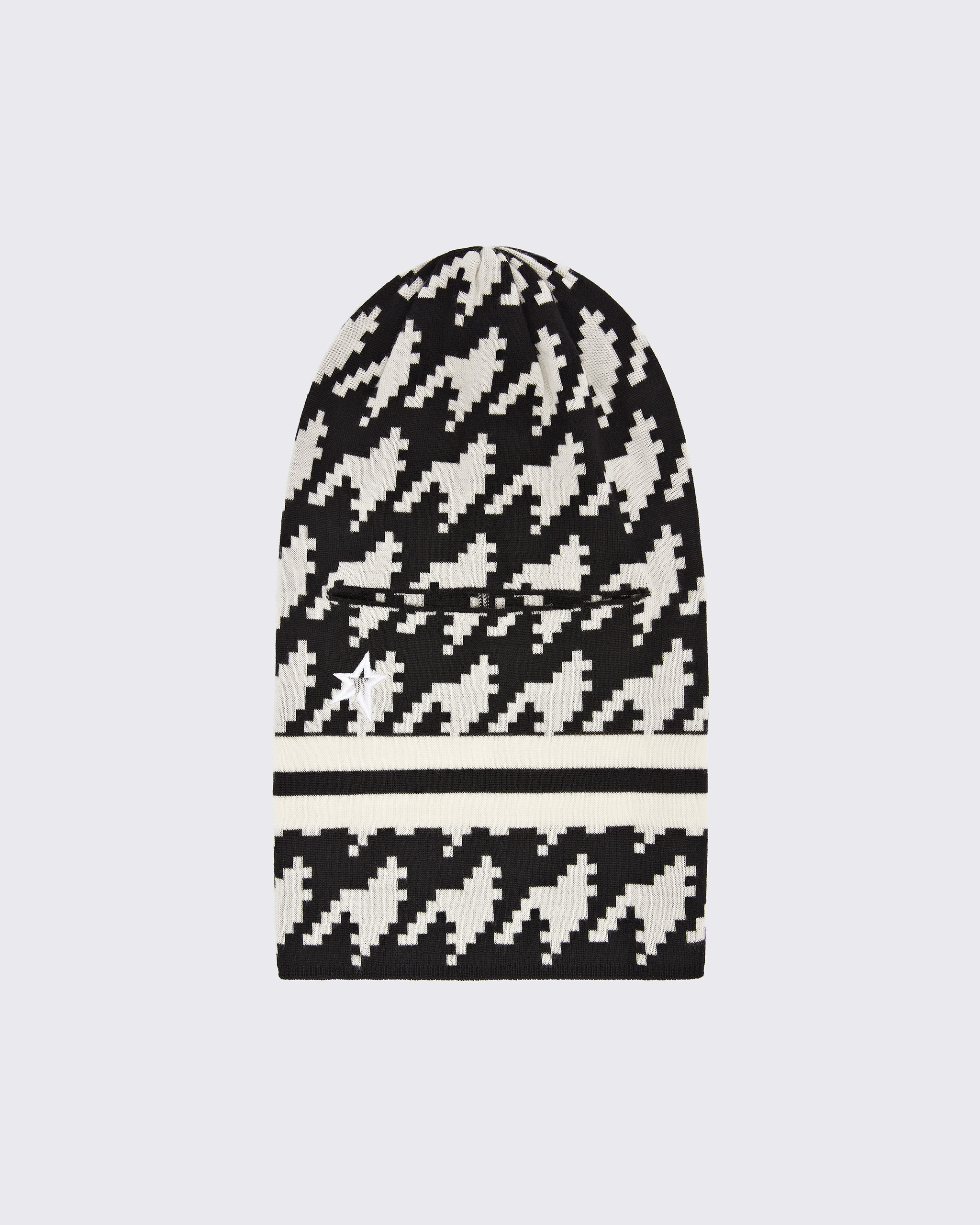Shop Perfect Moment Perfect Balaclava Onesize In Houndstooth-black-snow-white