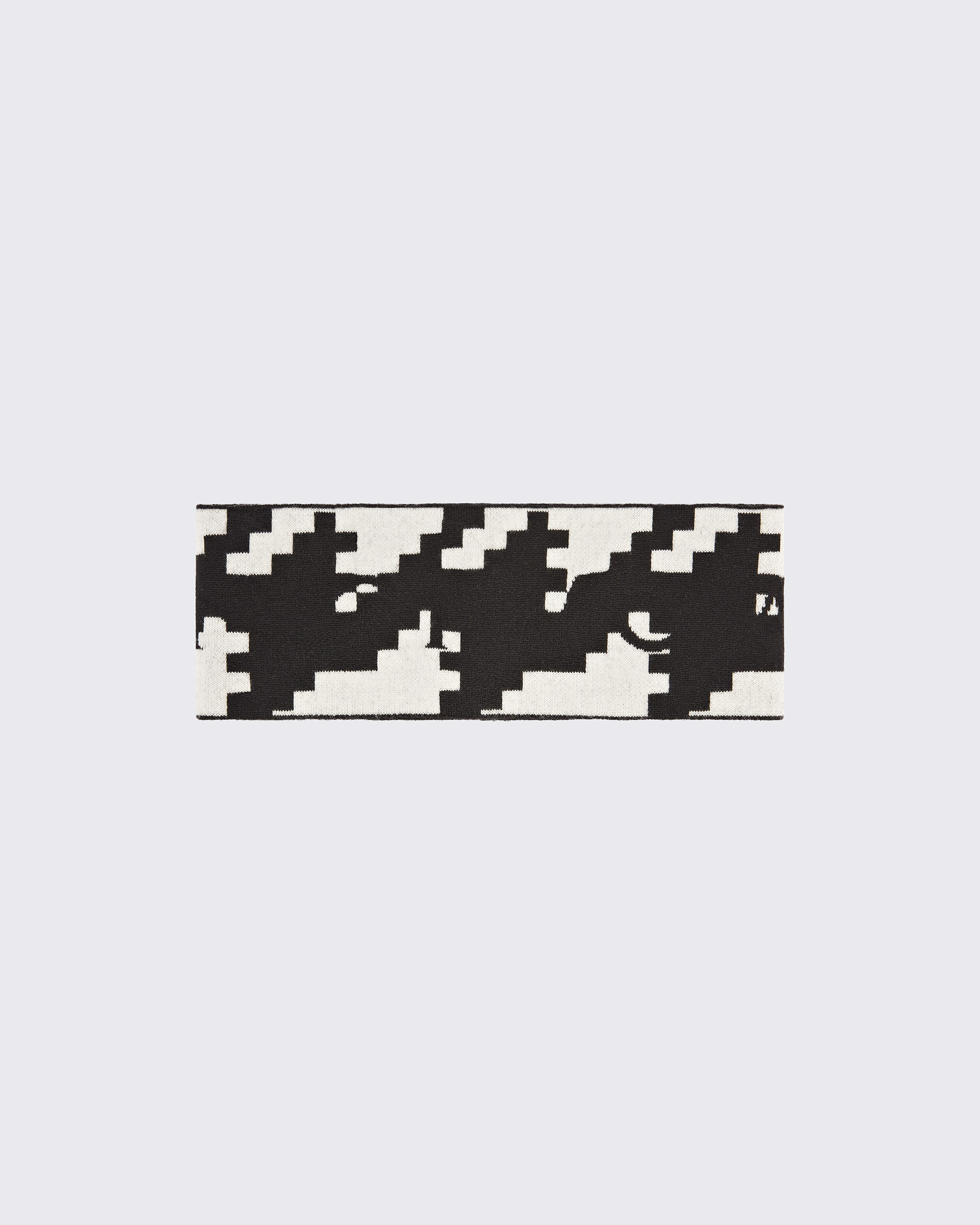 Shop Perfect Moment Pm Headband Onesize In Houndstooth-black-snow-white
