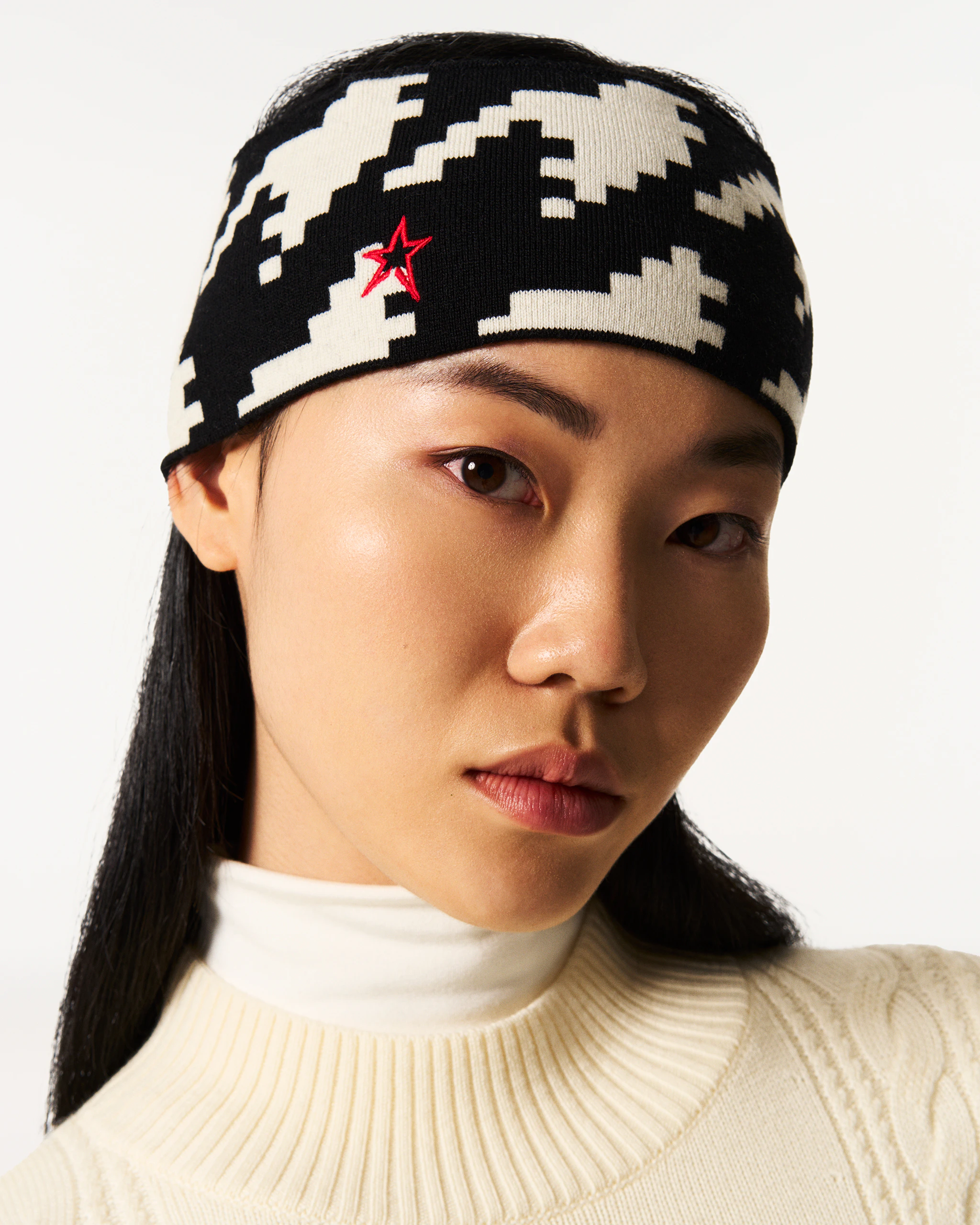 Houndstooth PM Merino Wool Headband 1 Houndstooth PM Merino Wool Headband
