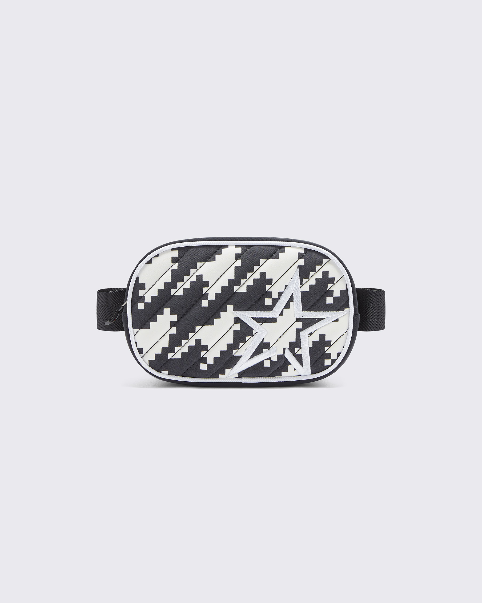 Perfect Moment Houndstooth Star Belt Bag Onesize In Houndstooth-black-snow-white