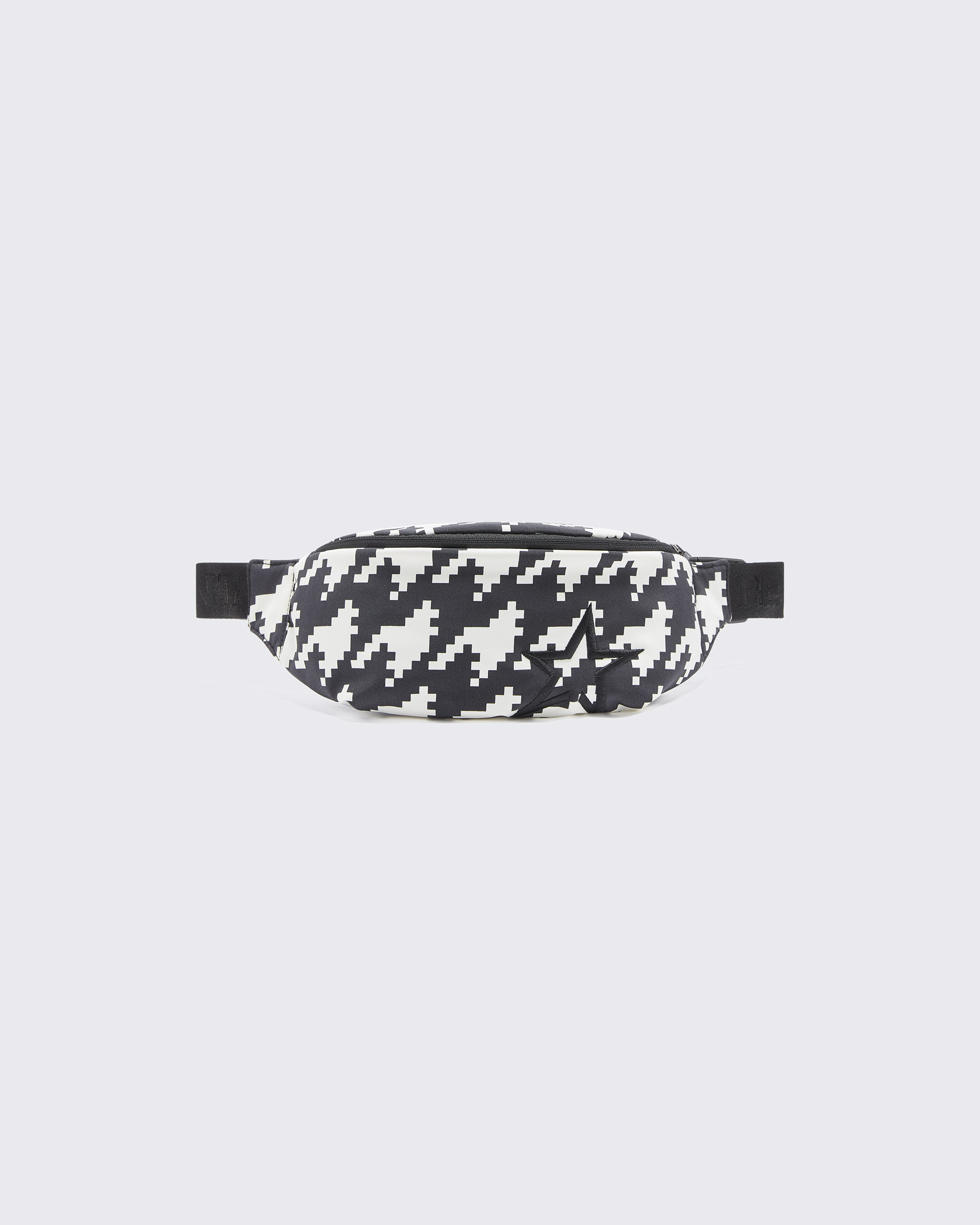 Perfect Moment Houndstooth Belt Bag Onesize In Black-white-houndstooth-print