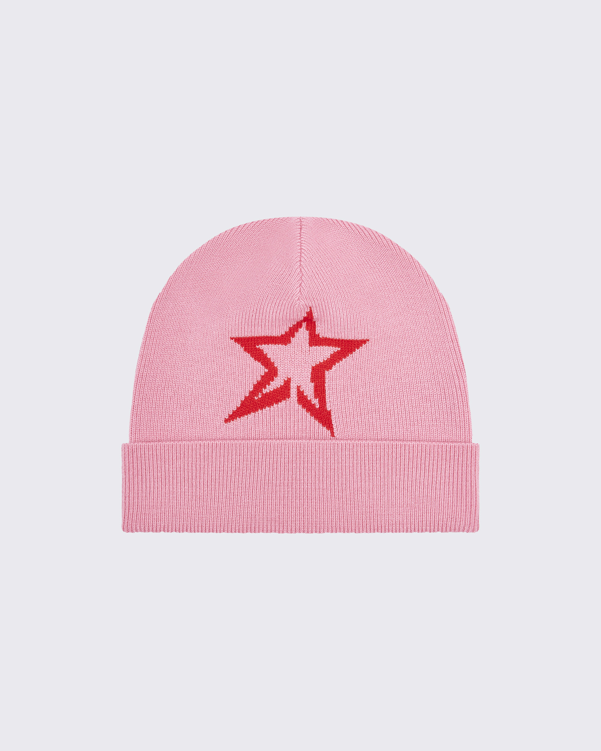Perfect Moment Logo Star Merino Wool Beanie Onesize In Azalea-pink