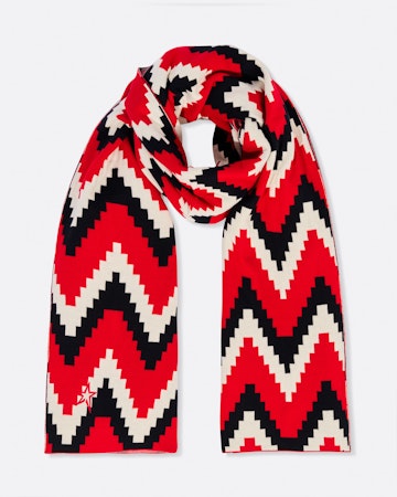Chevron Merino Wool Scarf 0
