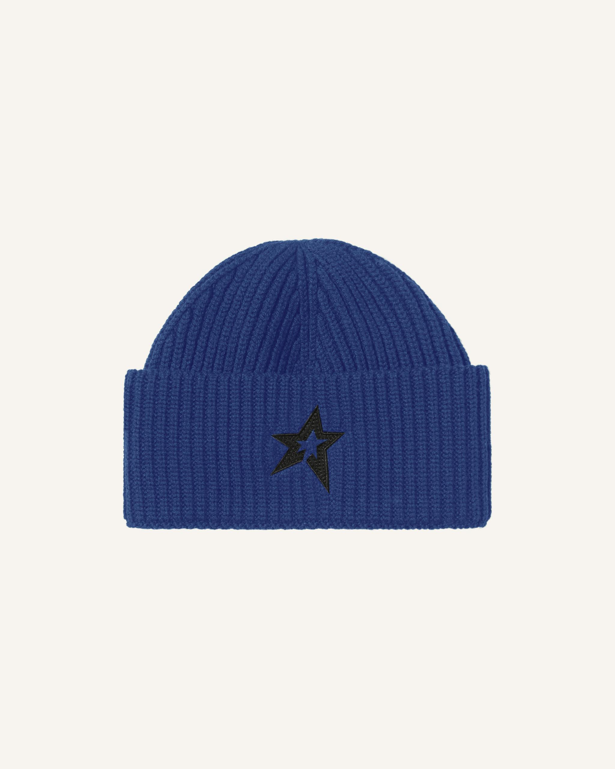 Knitted Ribbed Star Beanie 0 Knitted Ribbed Star Beanie