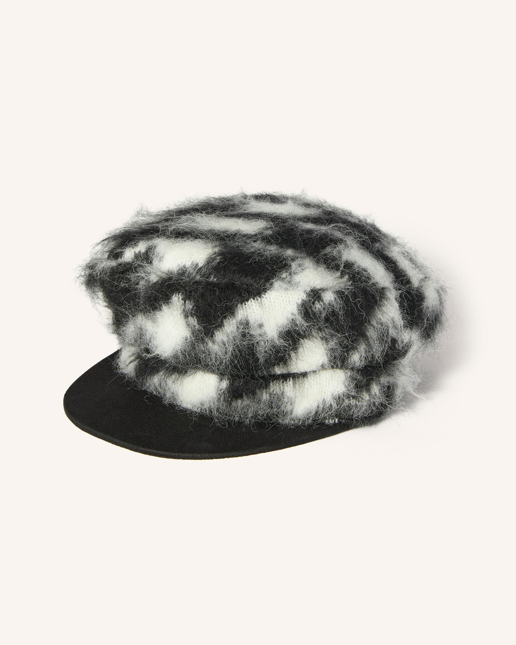 Houndstooth Mohair Captain Hat 0