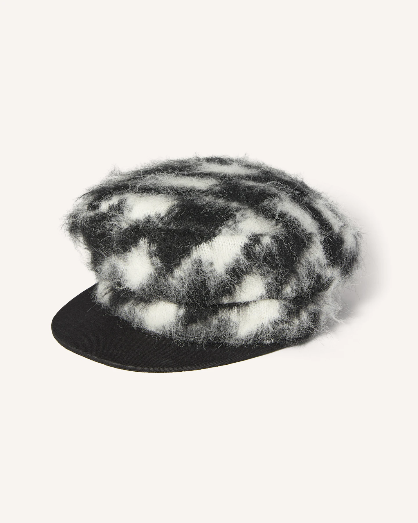 Houndstooth Mohair Captain Hat 0