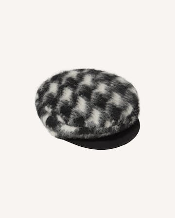 Houndstooth Mohair Captain Hat 0 Houndstooth Mohair Captain Hat
