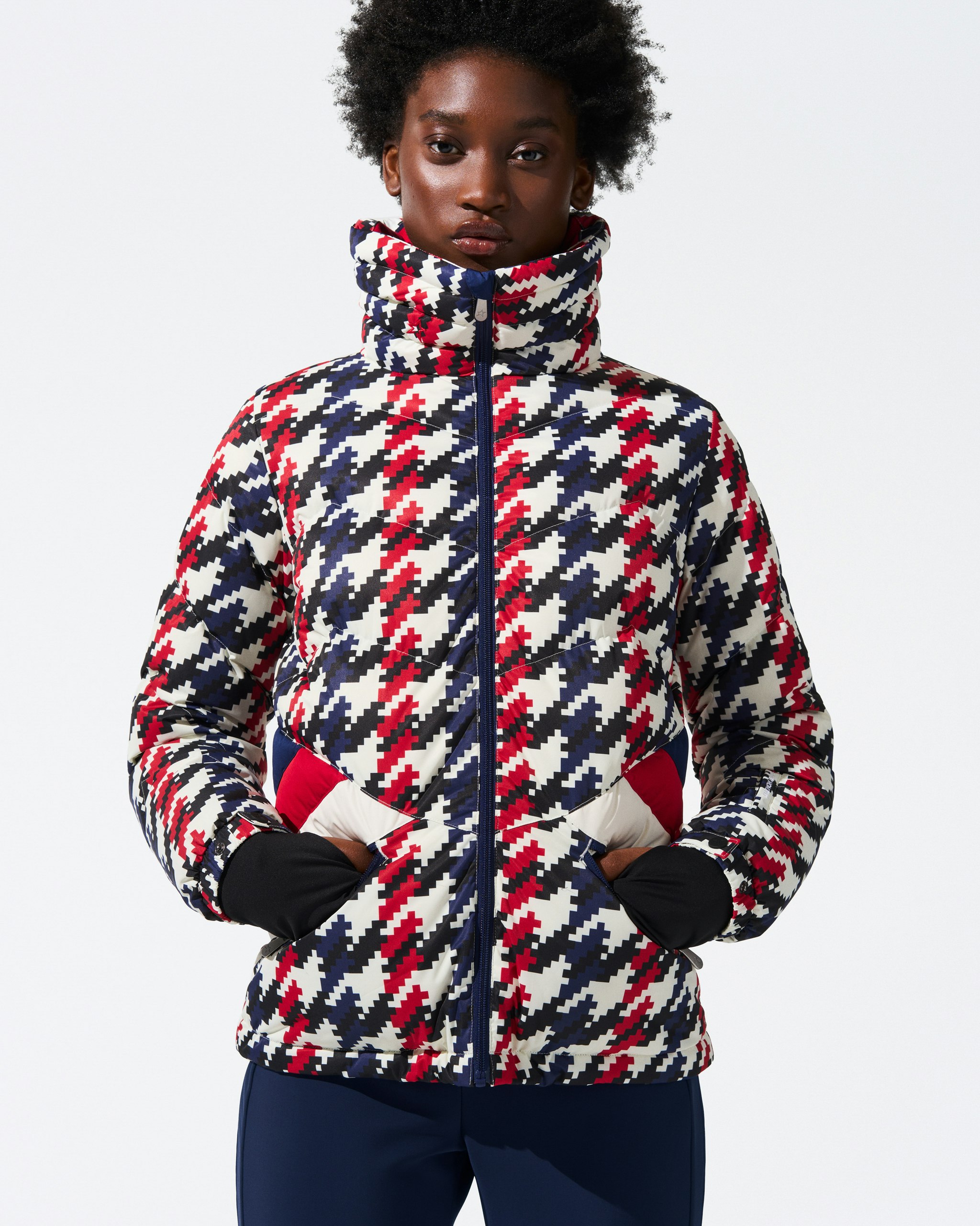 Houndstooth Ski Duvet Down Jacket 1 Houndstooth Ski Duvet Down Jacket