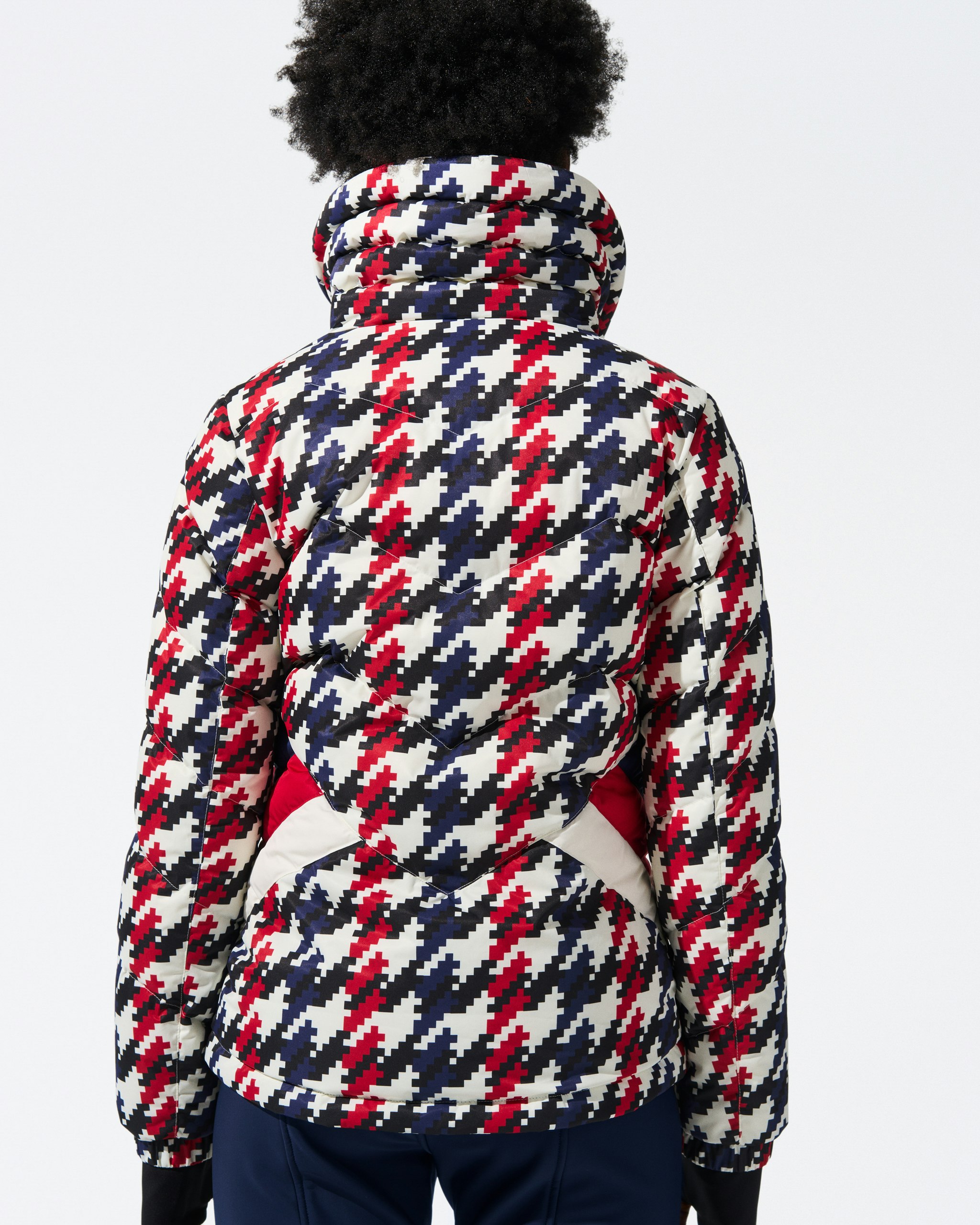 Houndstooth Ski Duvet Down Jacket 2