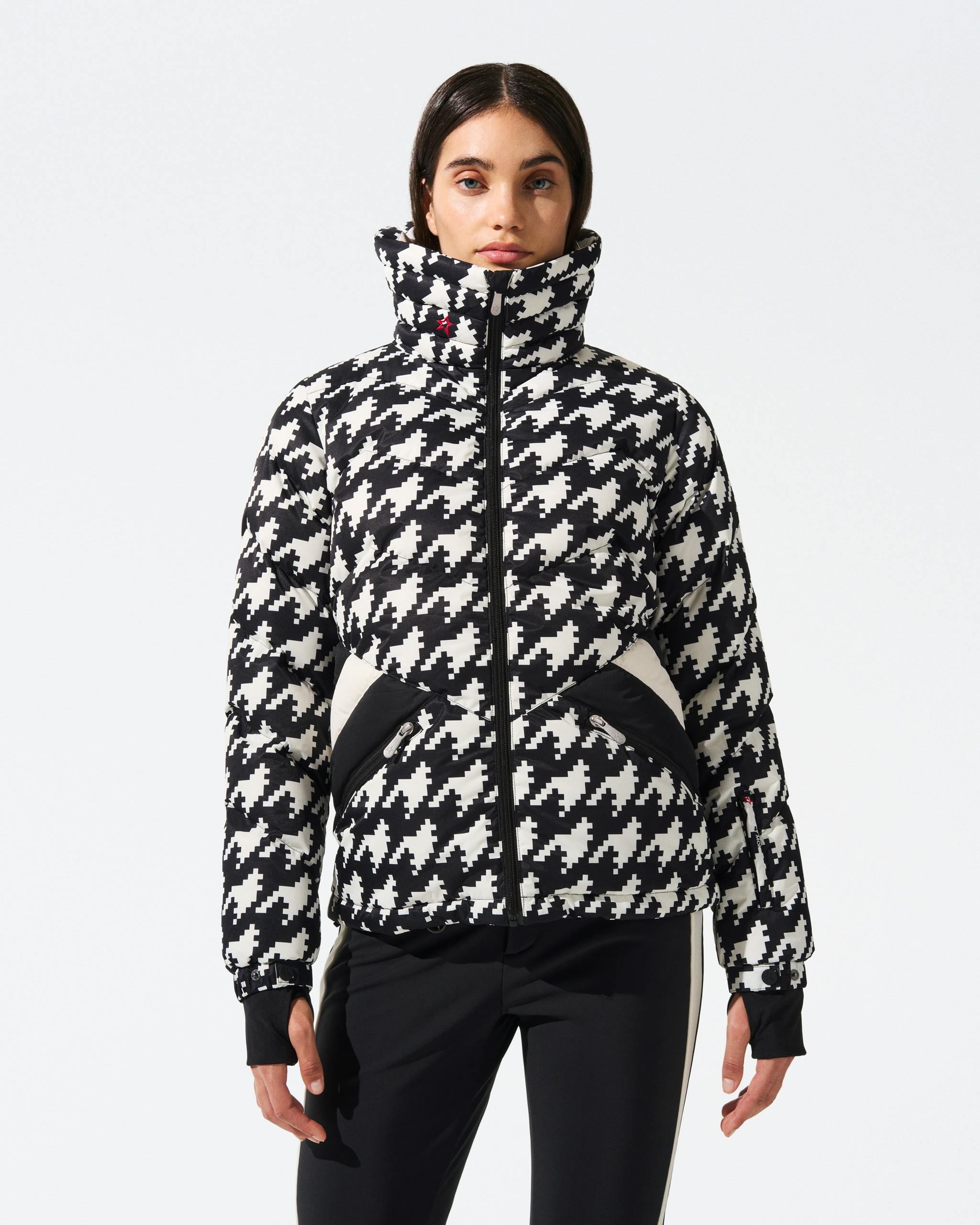 Houndstooth Ski Duvet Down Jacket | Perfect Moment