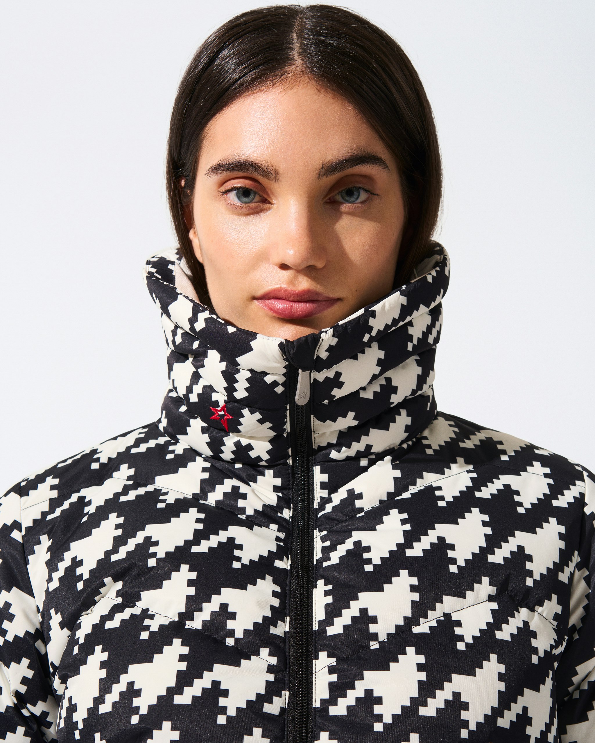 Houndstooth Ski Duvet Down Jacket 4