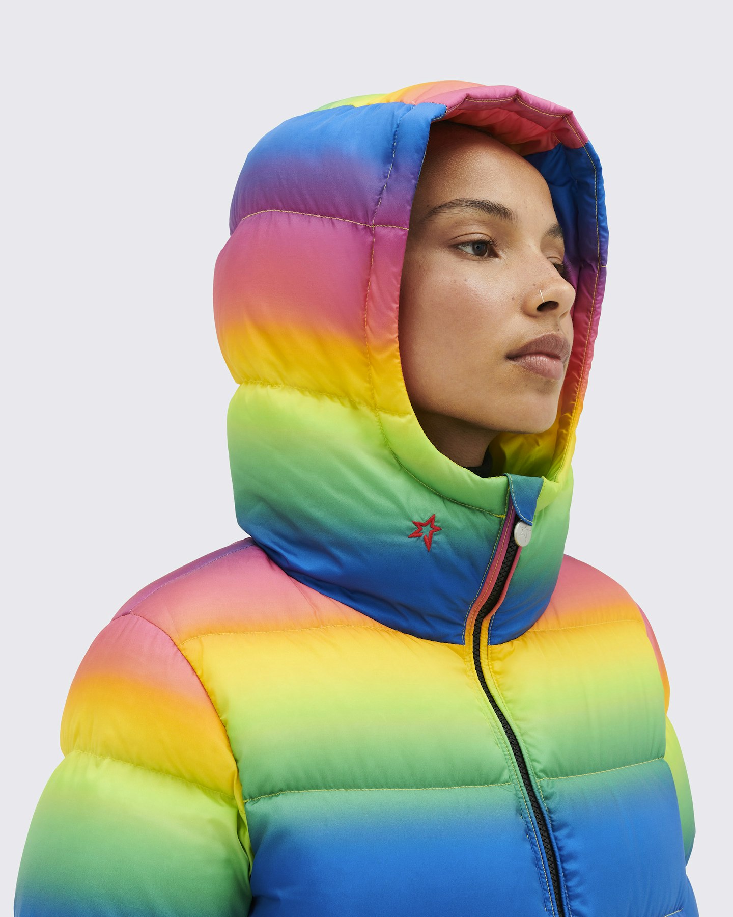 Rainbow Polar Flare Down Jacket 3
