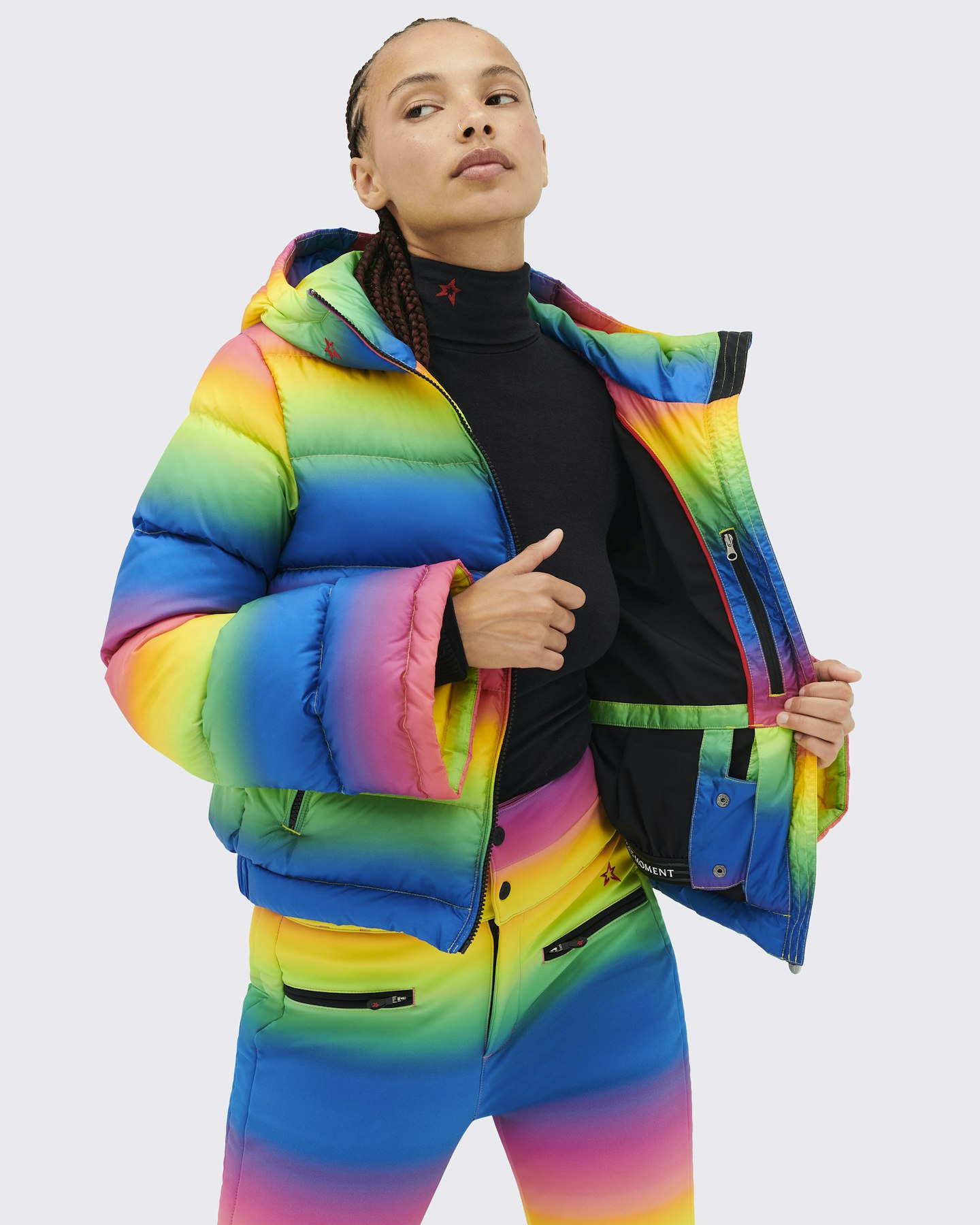 Rainbow Polar Flare Down Jacket 1