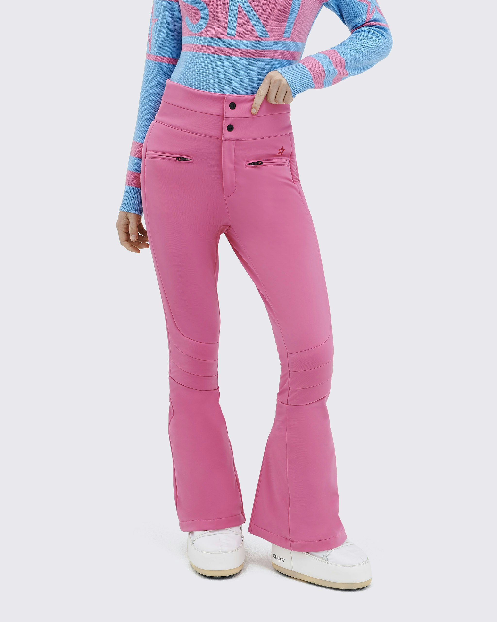 Perfect Moment Aurora High-waisted Flared Pants In Azalea-pink