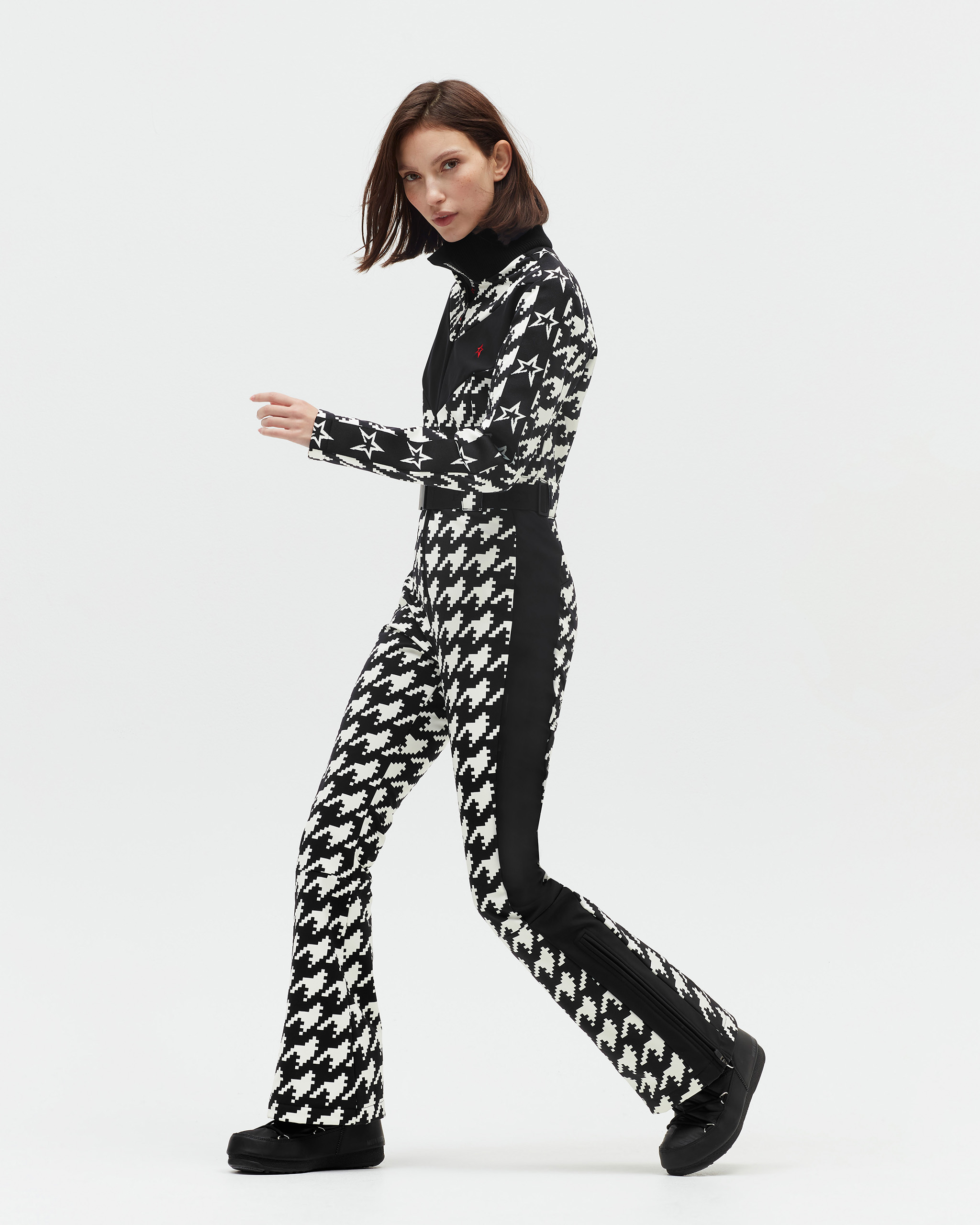 Houndstooth Ryder Ski Suit Perfect Moment   W30000411740 22AW1 1 