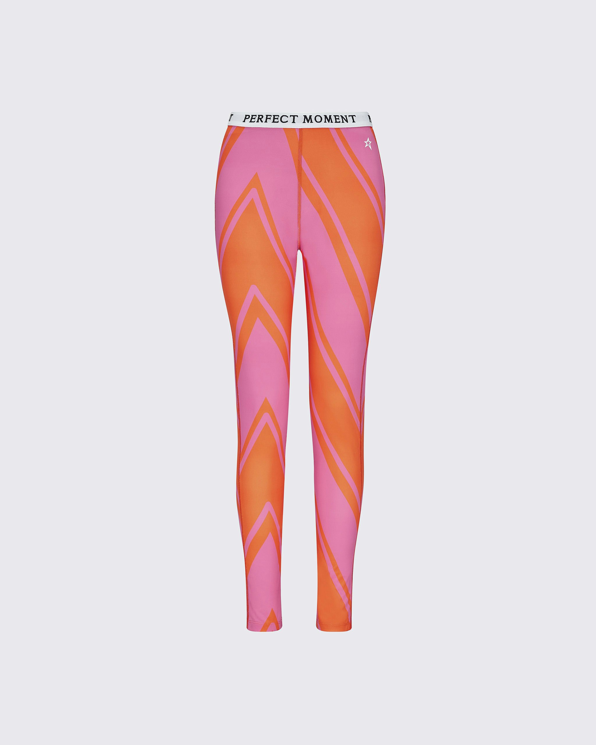 Pink ski thermal leggings
