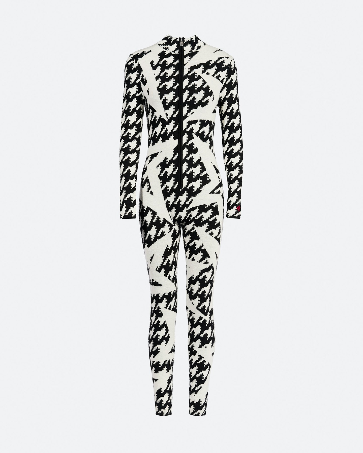 Houndstooth Star Merino Wool Jumpsuit 0