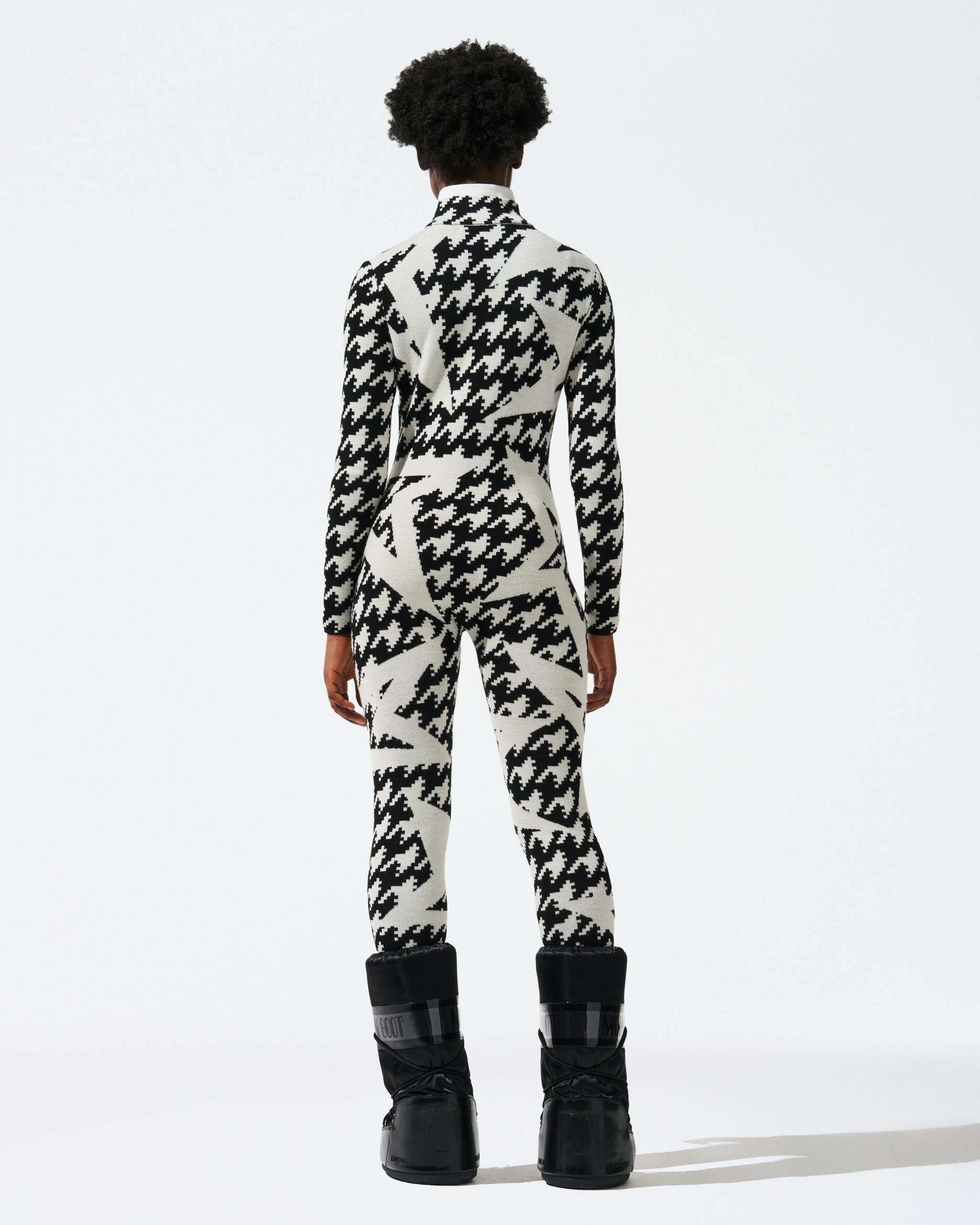 Houndstooth Star Merino Wool Jumpsuit | Perfect Moment