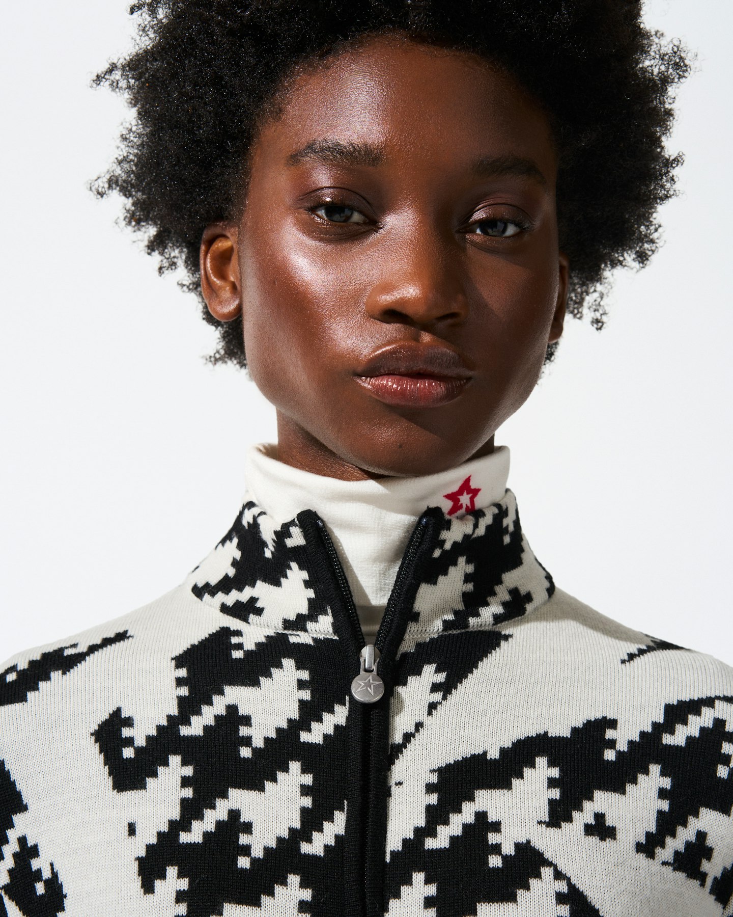 Houndstooth Star Merino Wool Jumpsuit 4