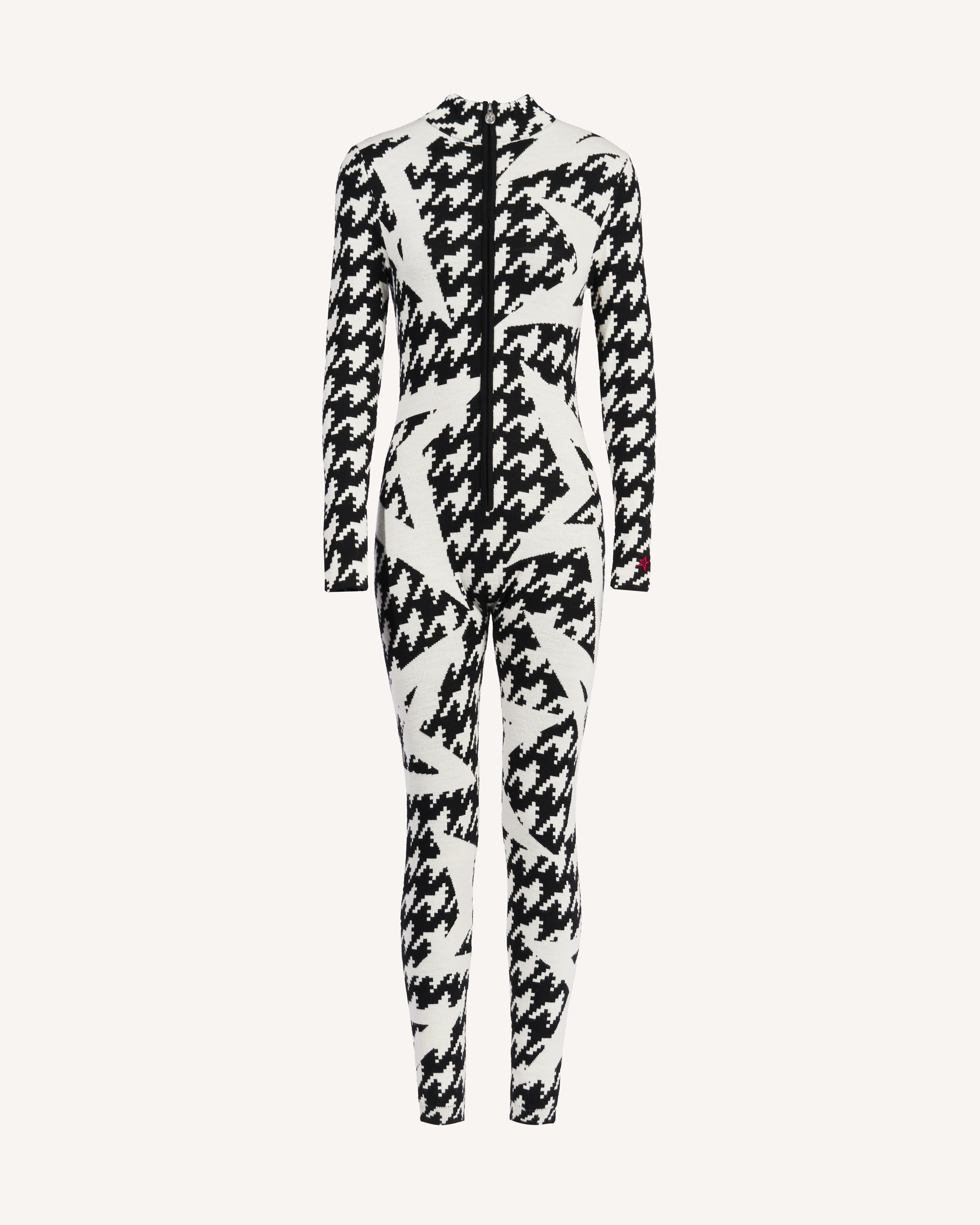 Houndstooth Star Merino Wool Jumpsuit | Perfect Moment