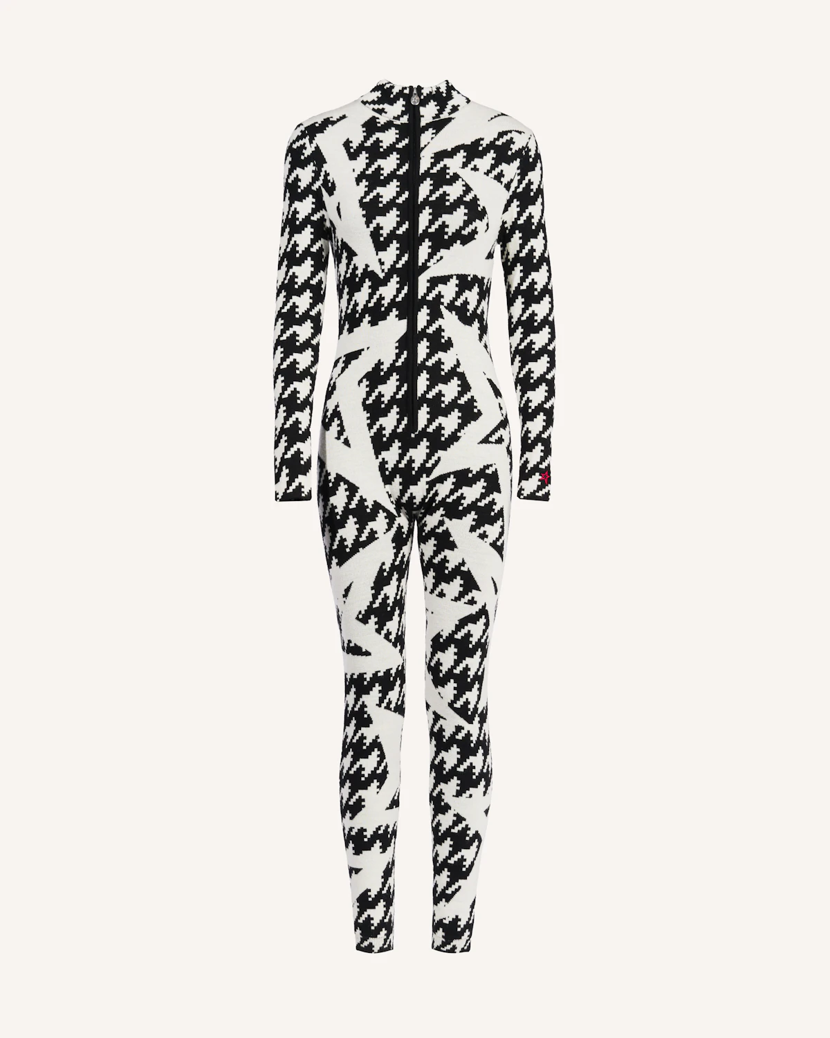 Perfect Moment Women's Houndstooth Merino Wool Jumpsuit, Ski One Piece, Houndstooth