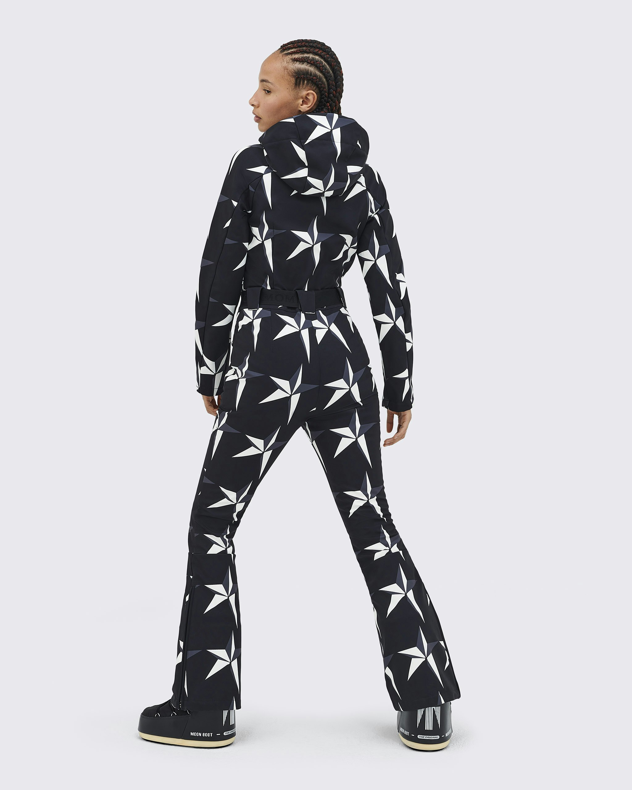 star-print ski suit