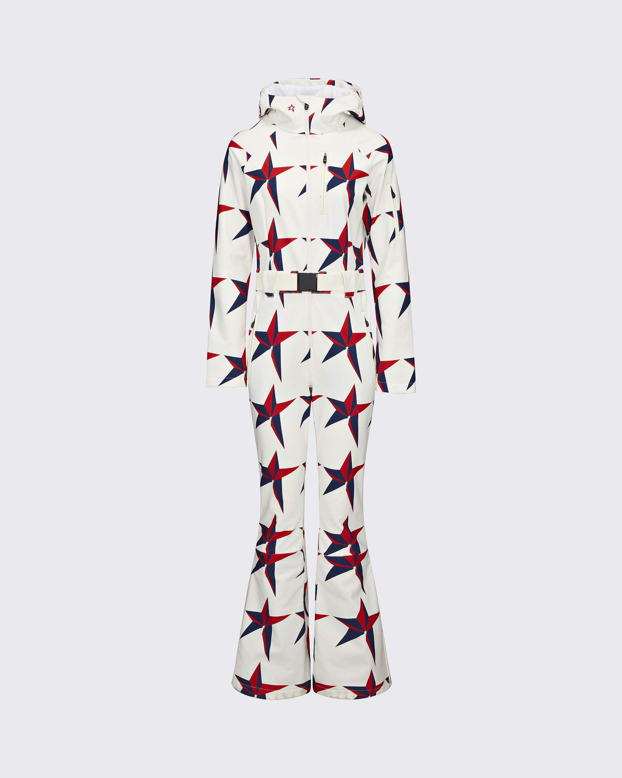 Perfect Moment Pm Star Ski Suit Xl In Star-print-snow-white