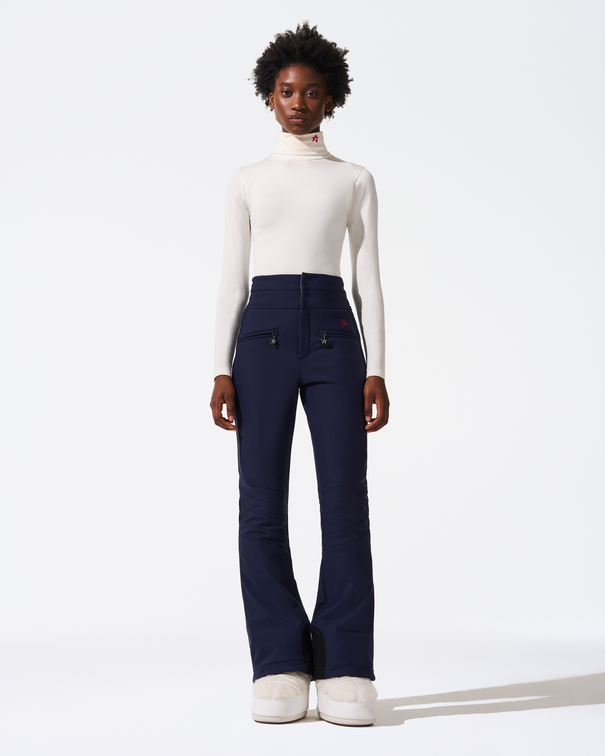 【PERFECT MOMENT】wool-blend tapered track pants Chalet Merino Wool Knitted Pant | Perfect Moment