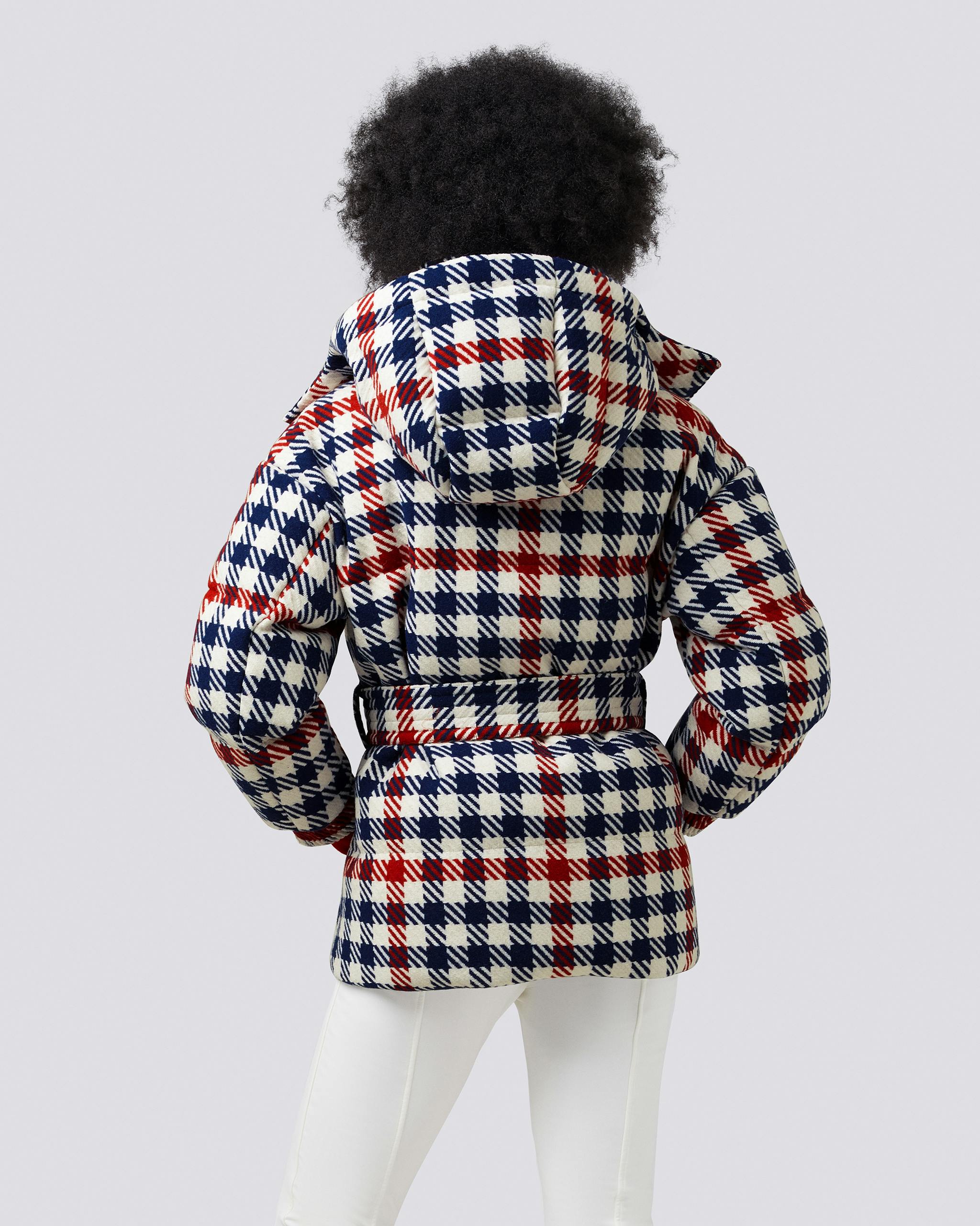 Star Gingham WoolBlend Down Jacket Perfect Moment