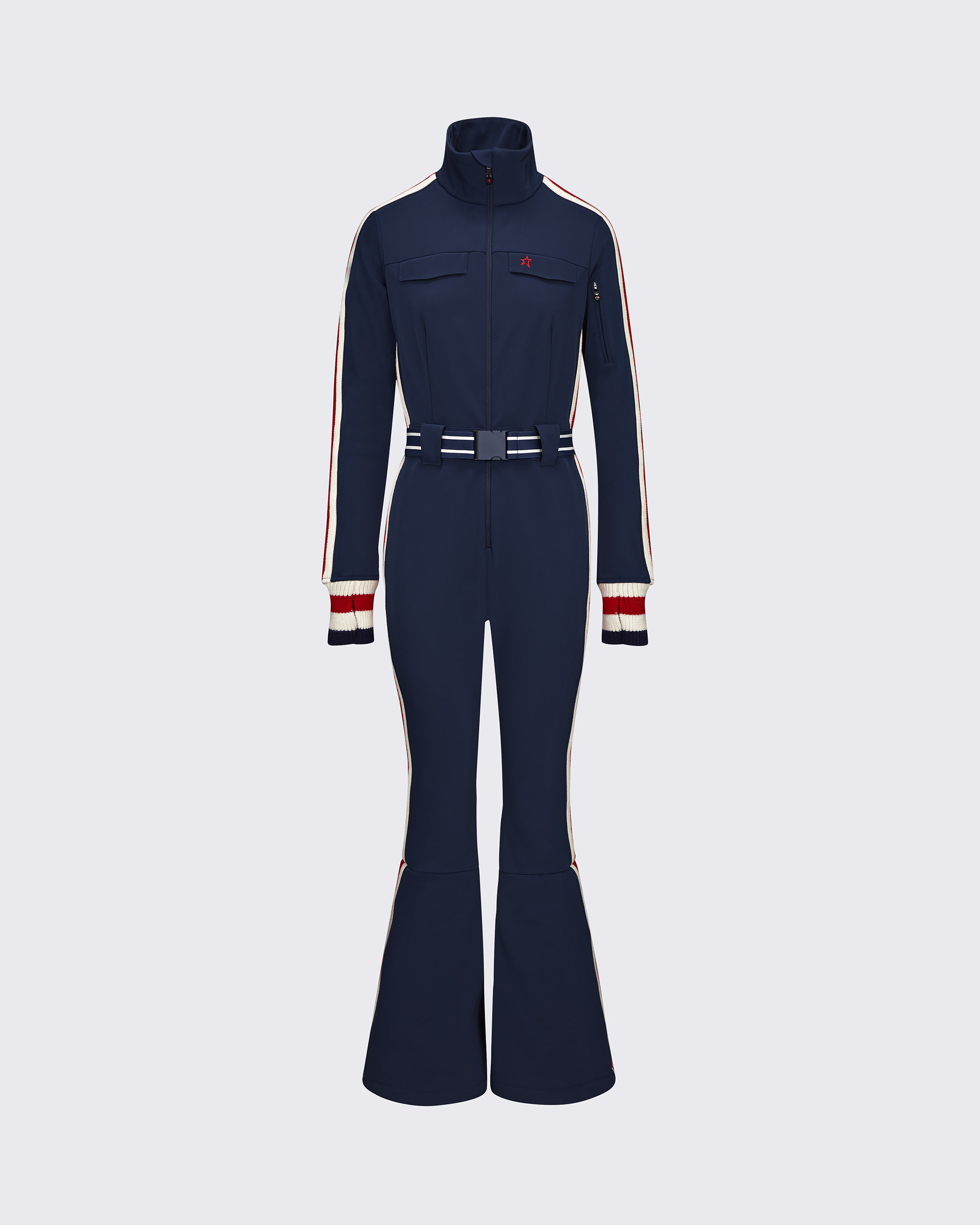 Perfect Moment Crystal Ski Suit In Navy