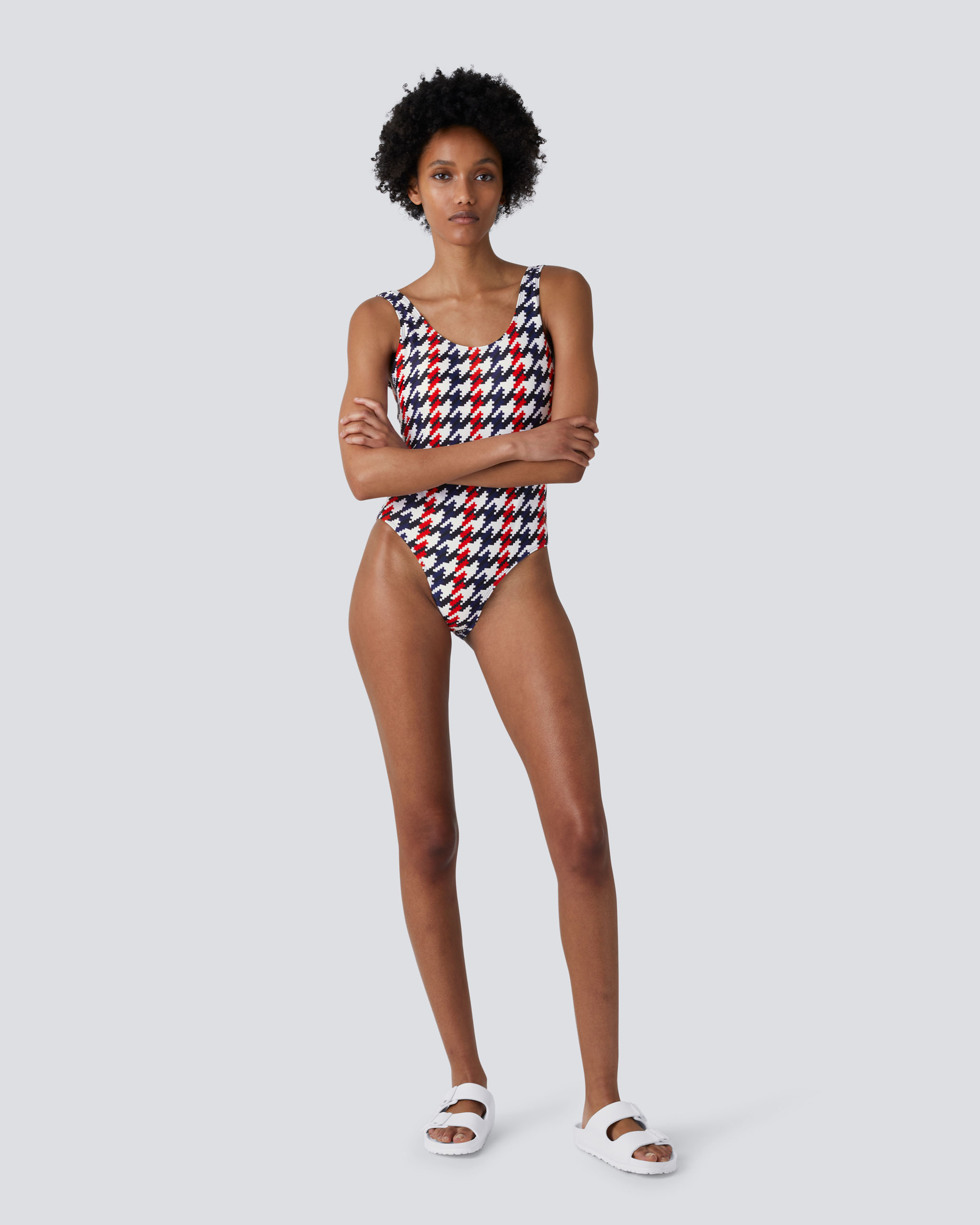 Houndstooth One Piece Swimsuit Perfect Moment